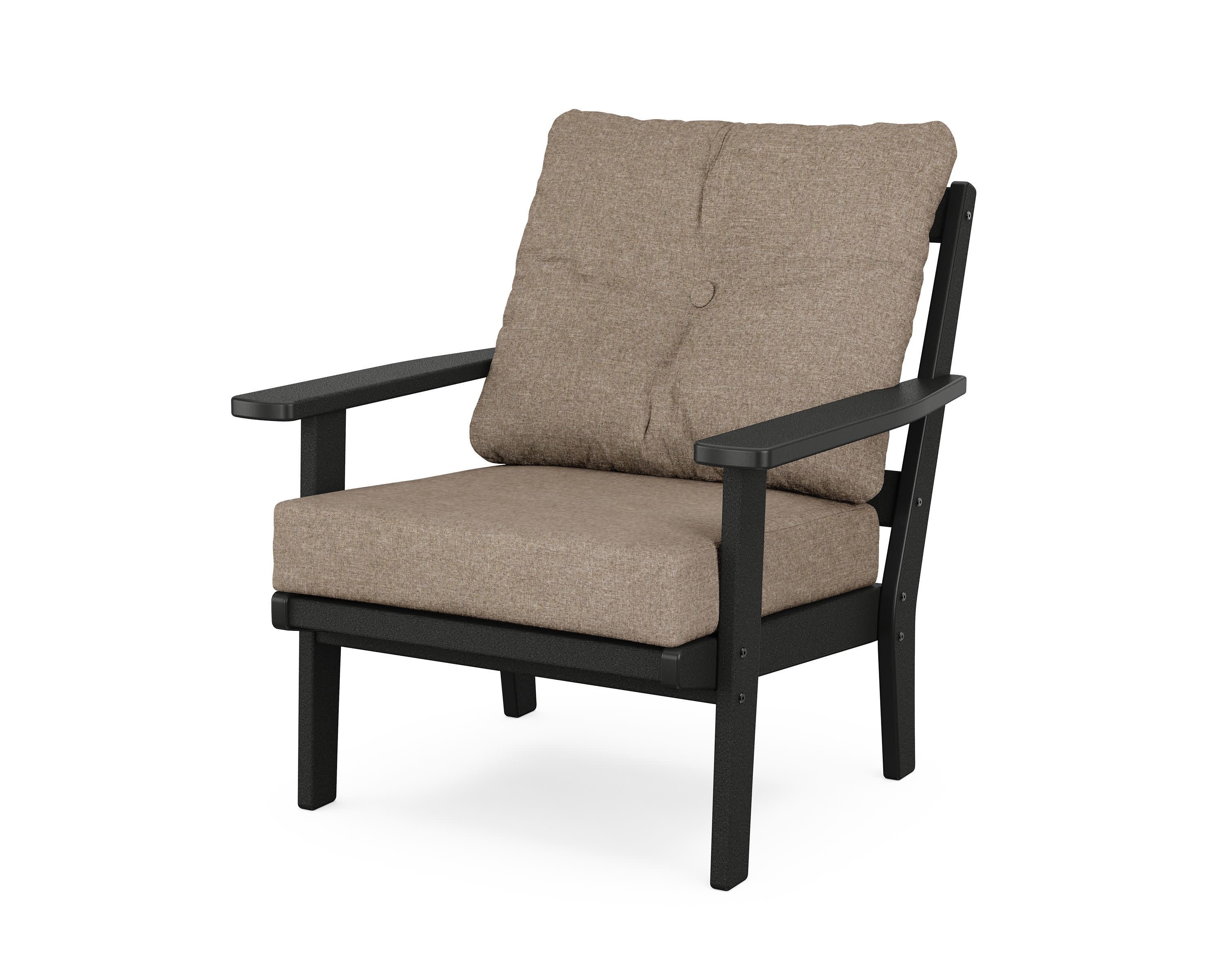 Prairie Deep Seating Chair in Black / Spiced Burlap