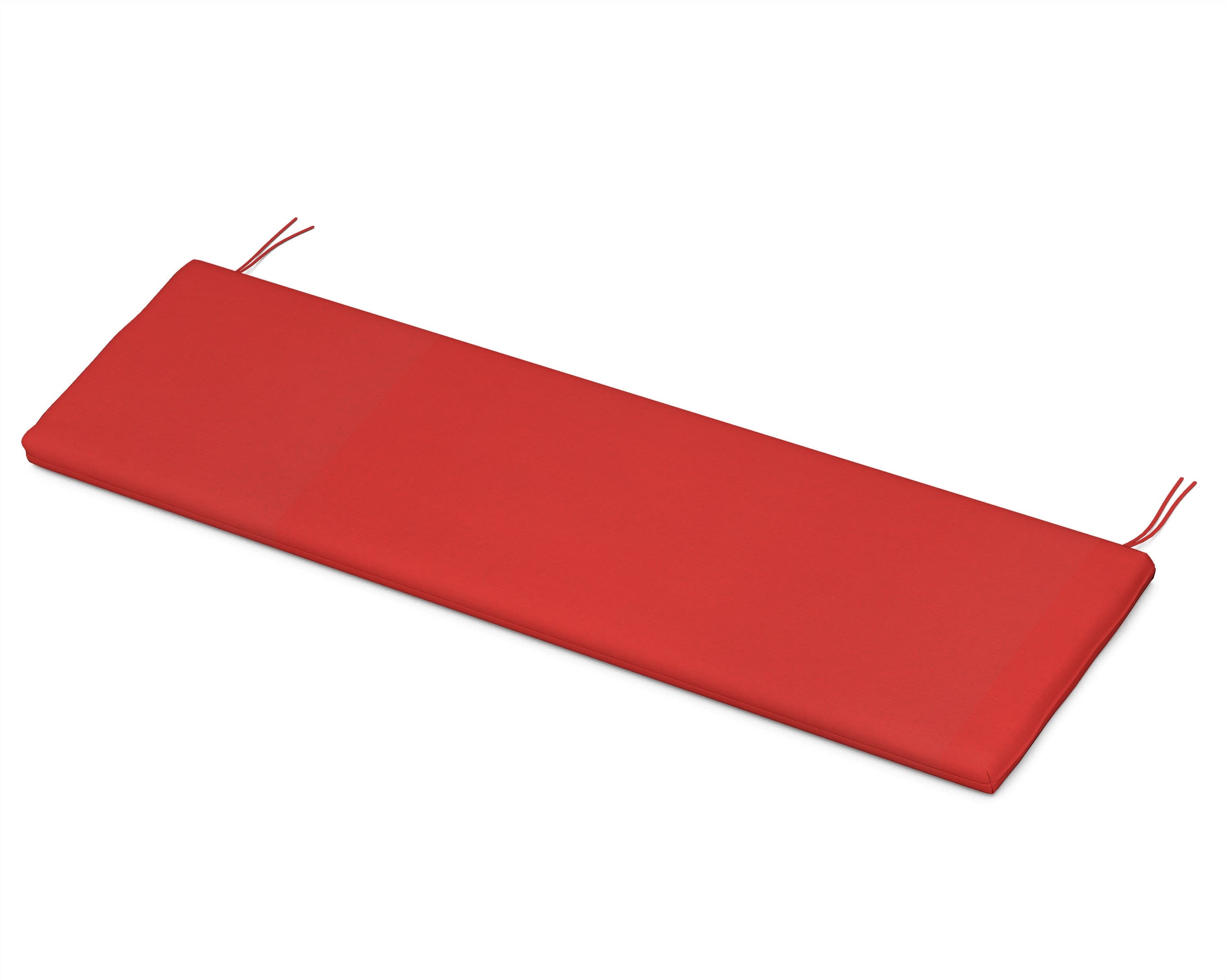 Bench Seat Cushion - 17.5"D x 55"W x 2.5"H in Crimson Linen