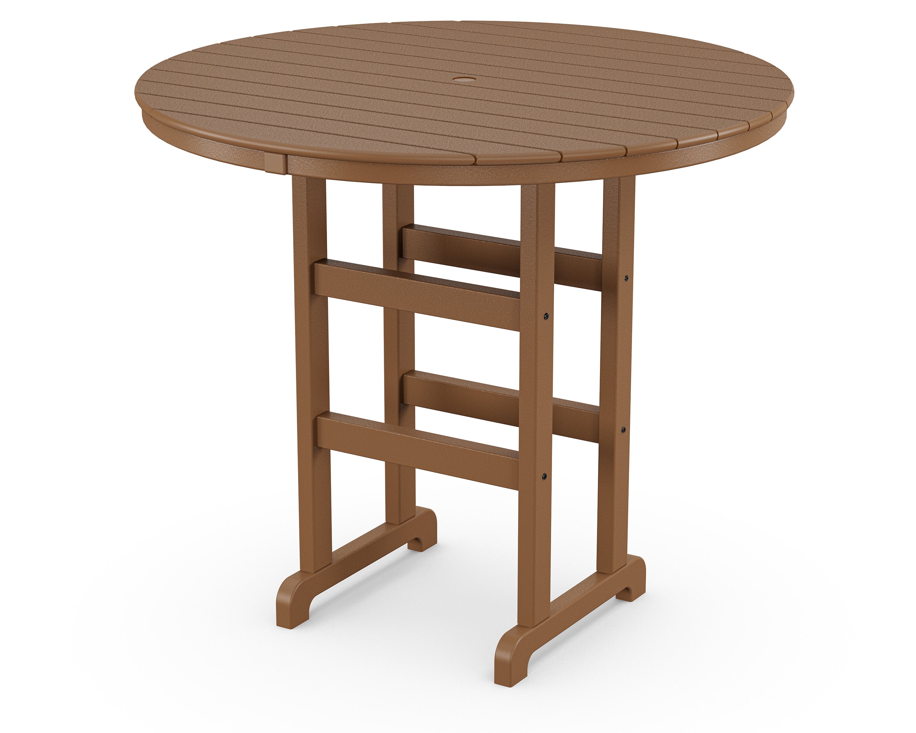 48" Round Farmhouse Bar Table in Teak