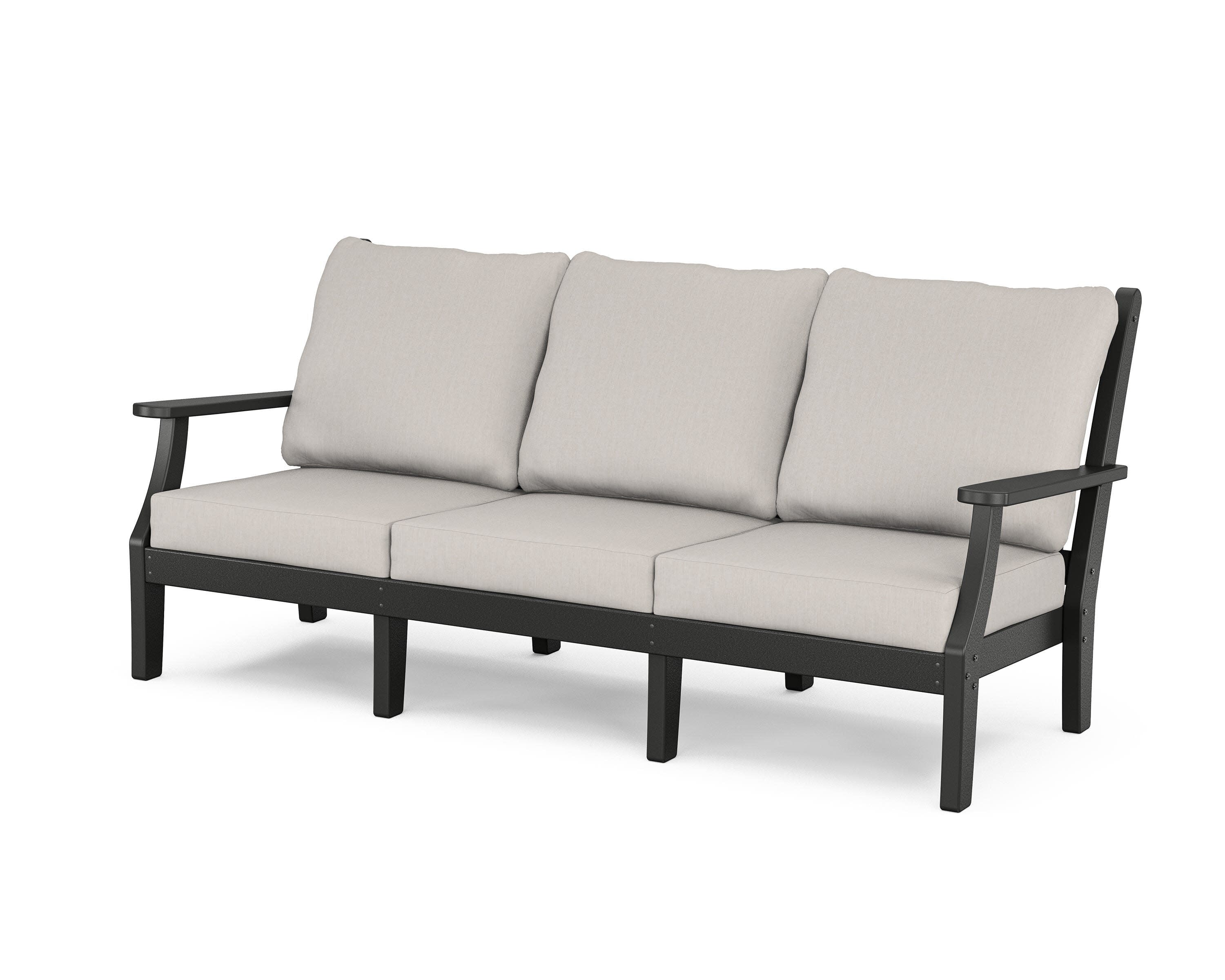 Wovendale Deep Seating Sofa in Black / Cast Ash