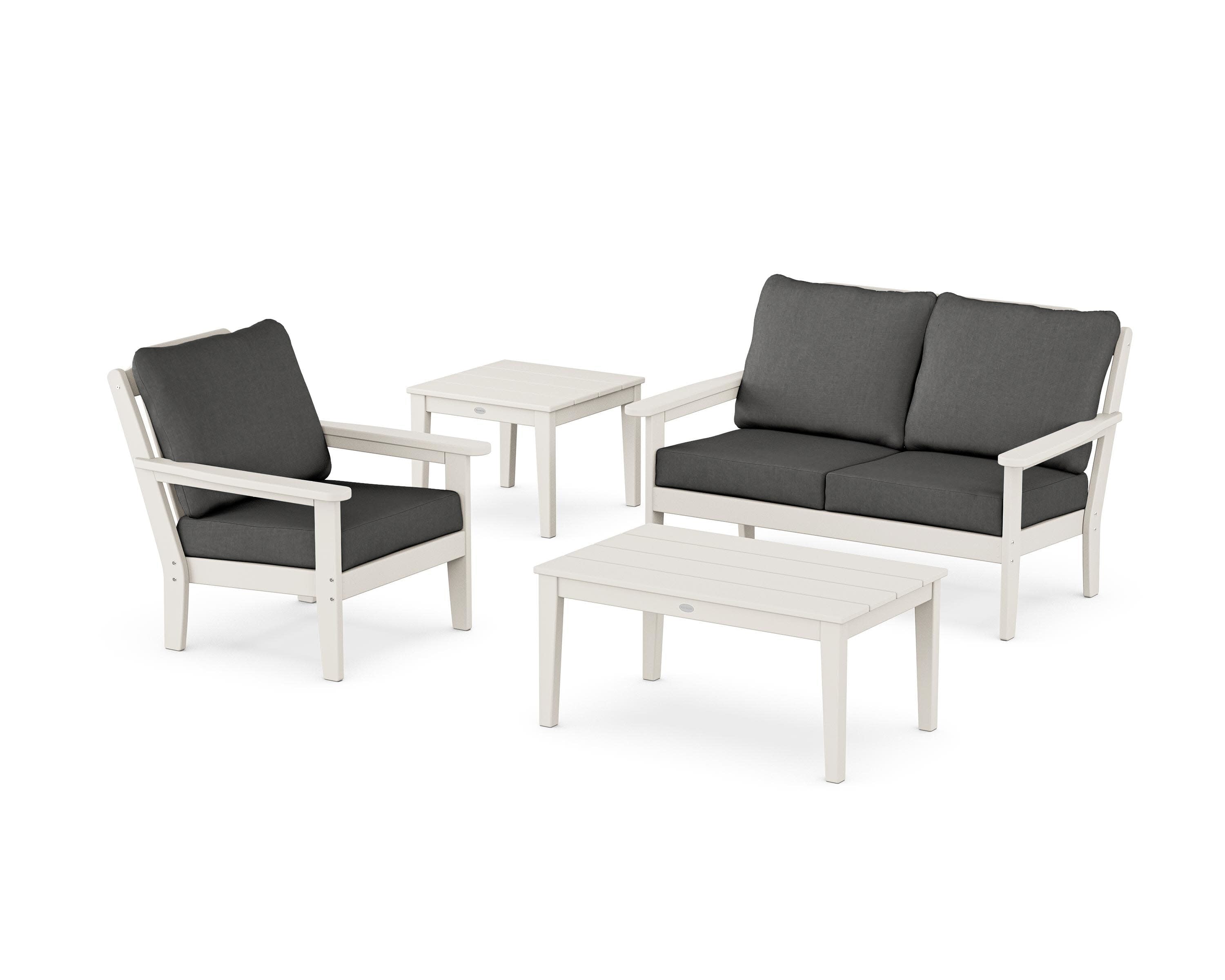 Wovendale 4-Piece Deep Seating Set in Sand / Spectrum Carbon