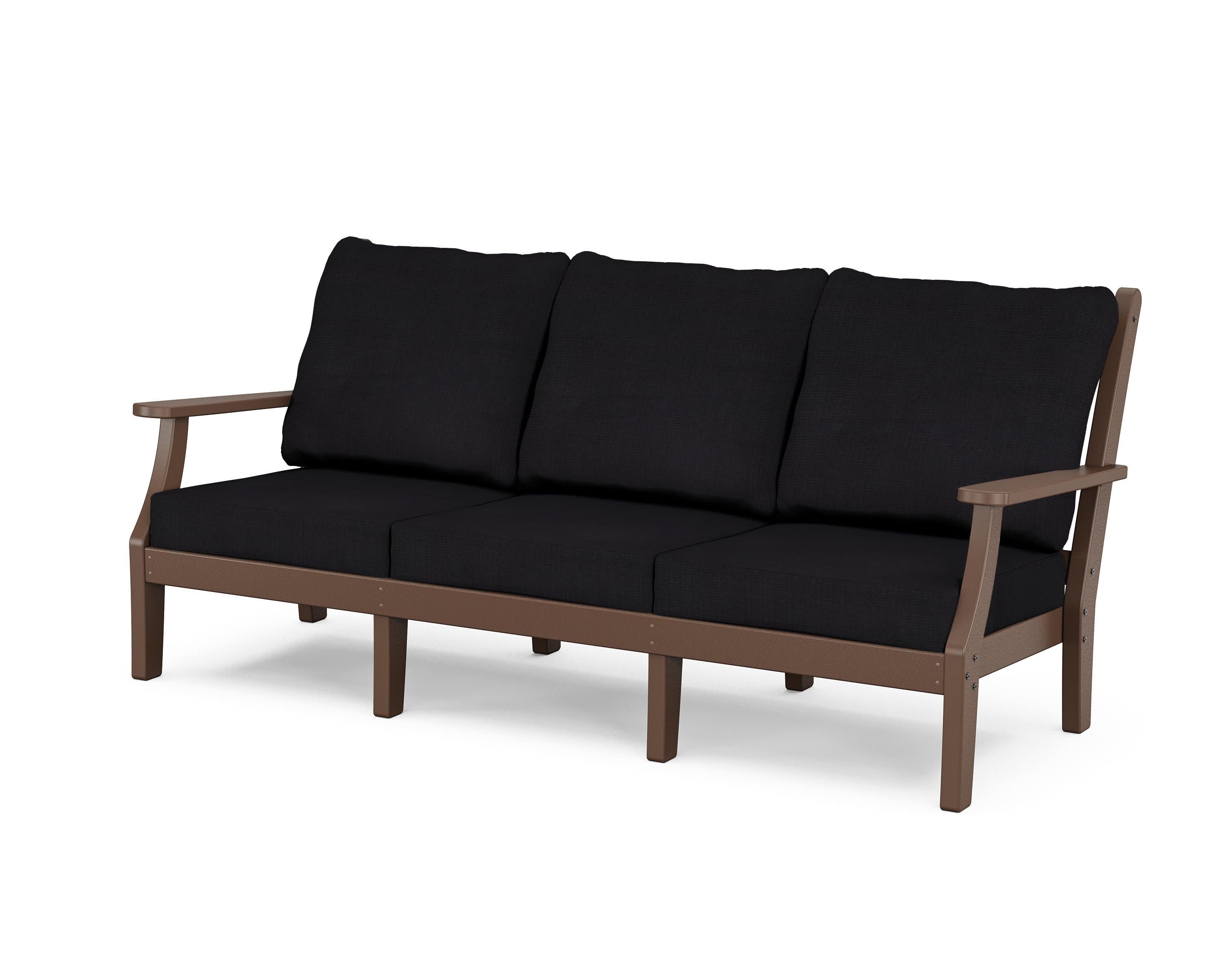 Wovendale Deep Seating Sofa in Mahogany / Midnight Linen