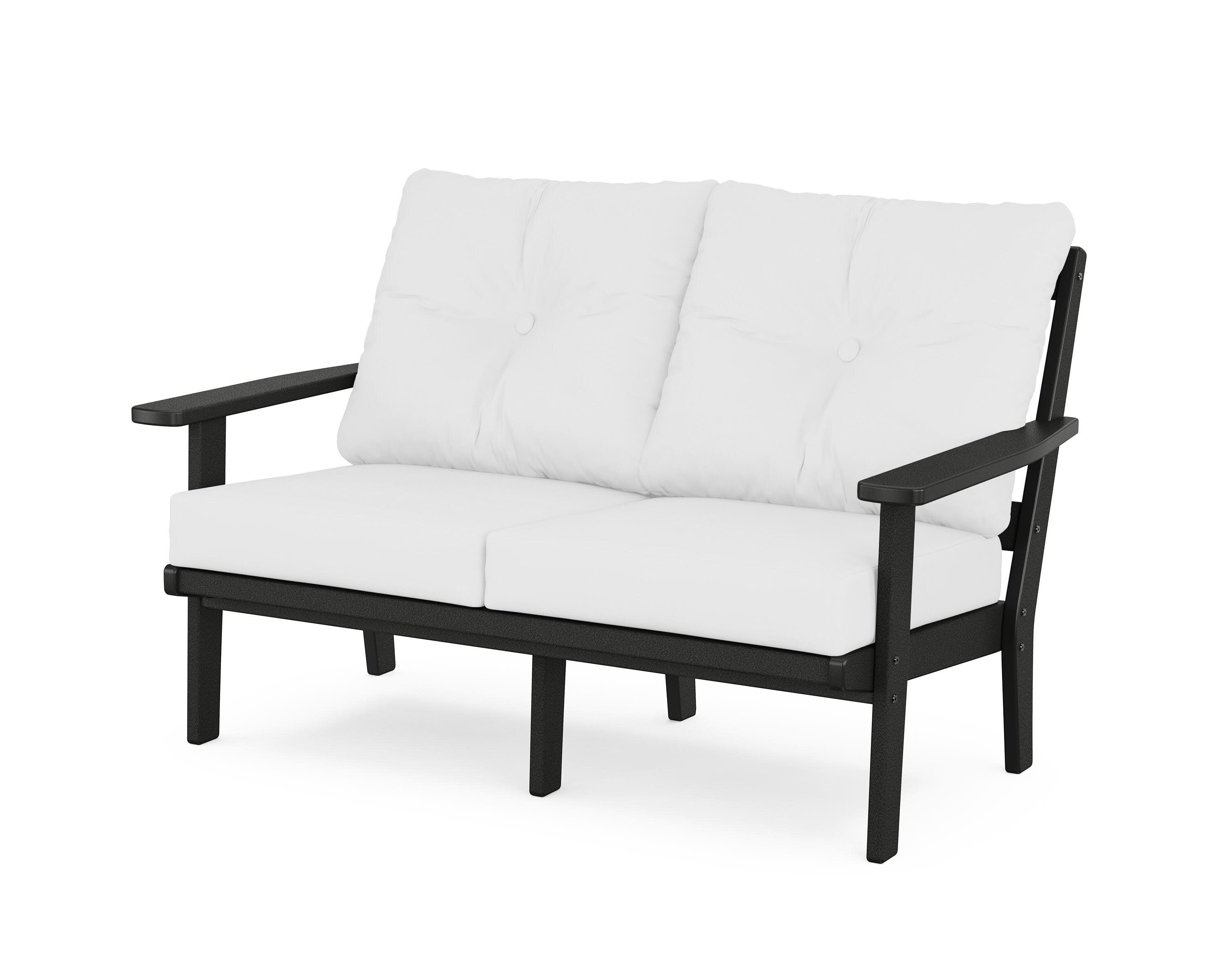 Prairie Deep SeatingLoveseat in Black / Natural