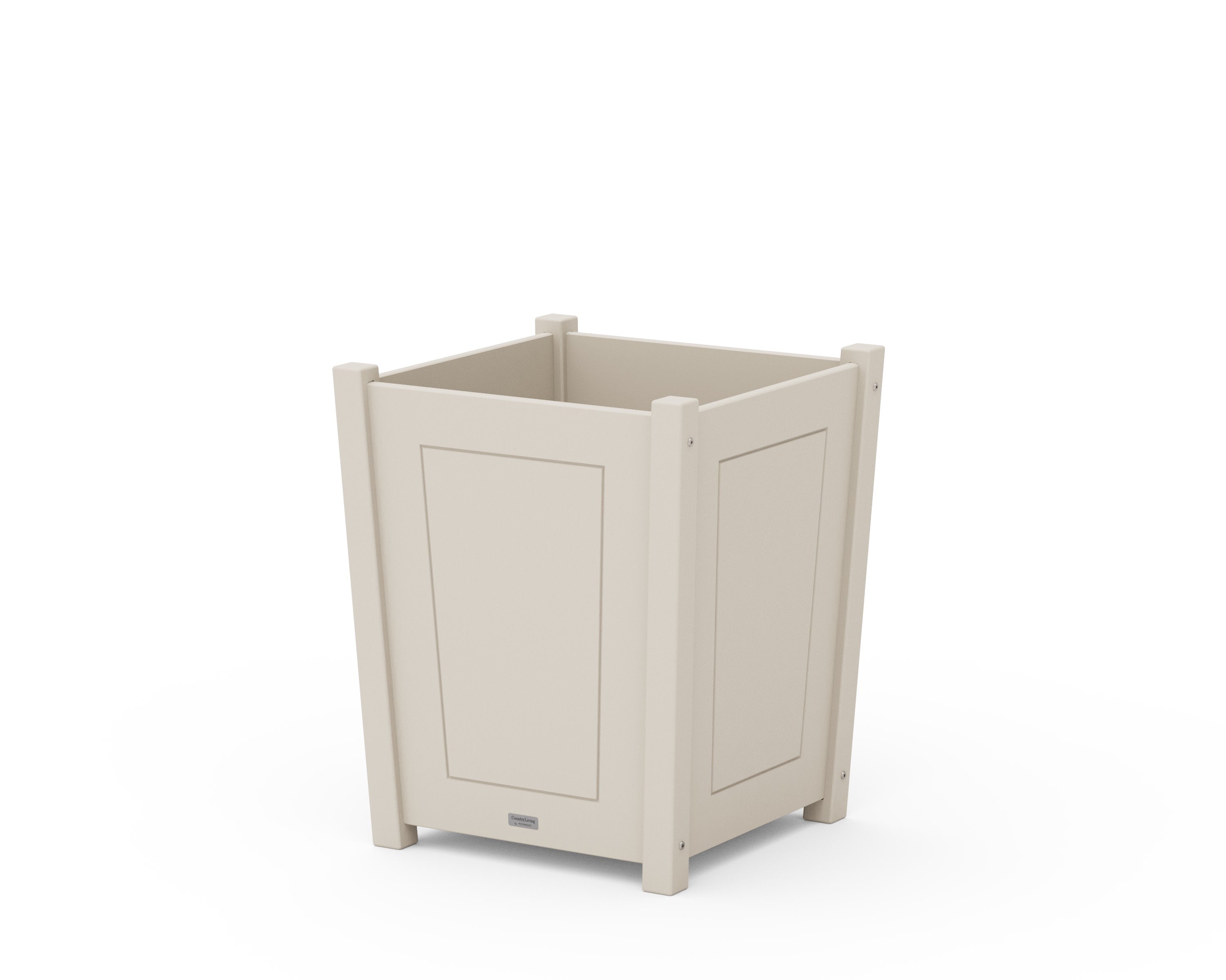 Country Living Large Tapered Square Short Planter Box in Sand