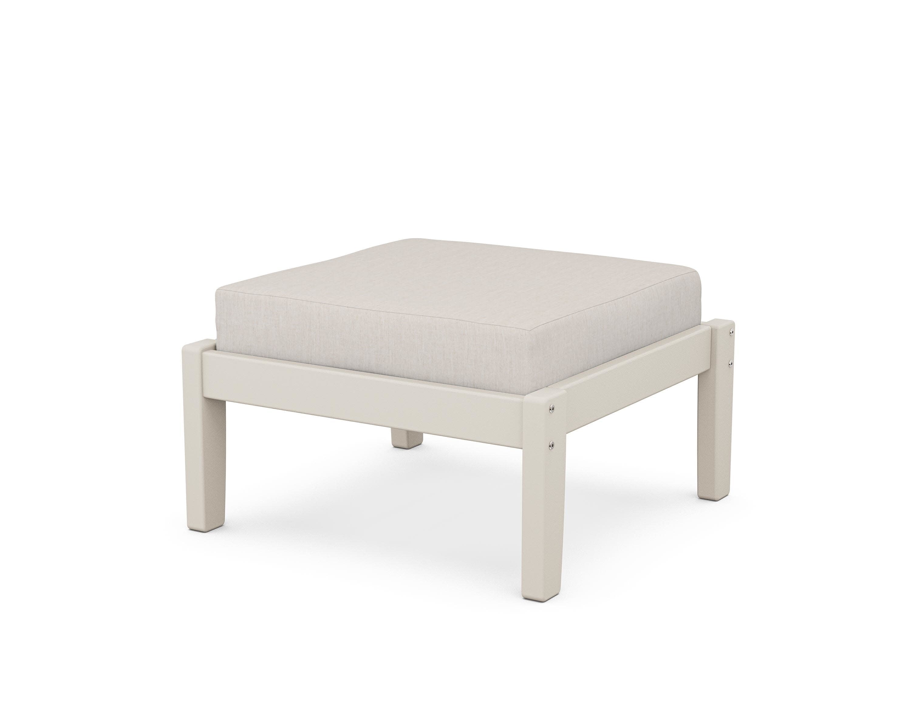 Deep Seating Ottoman in Sand / Cast Ash