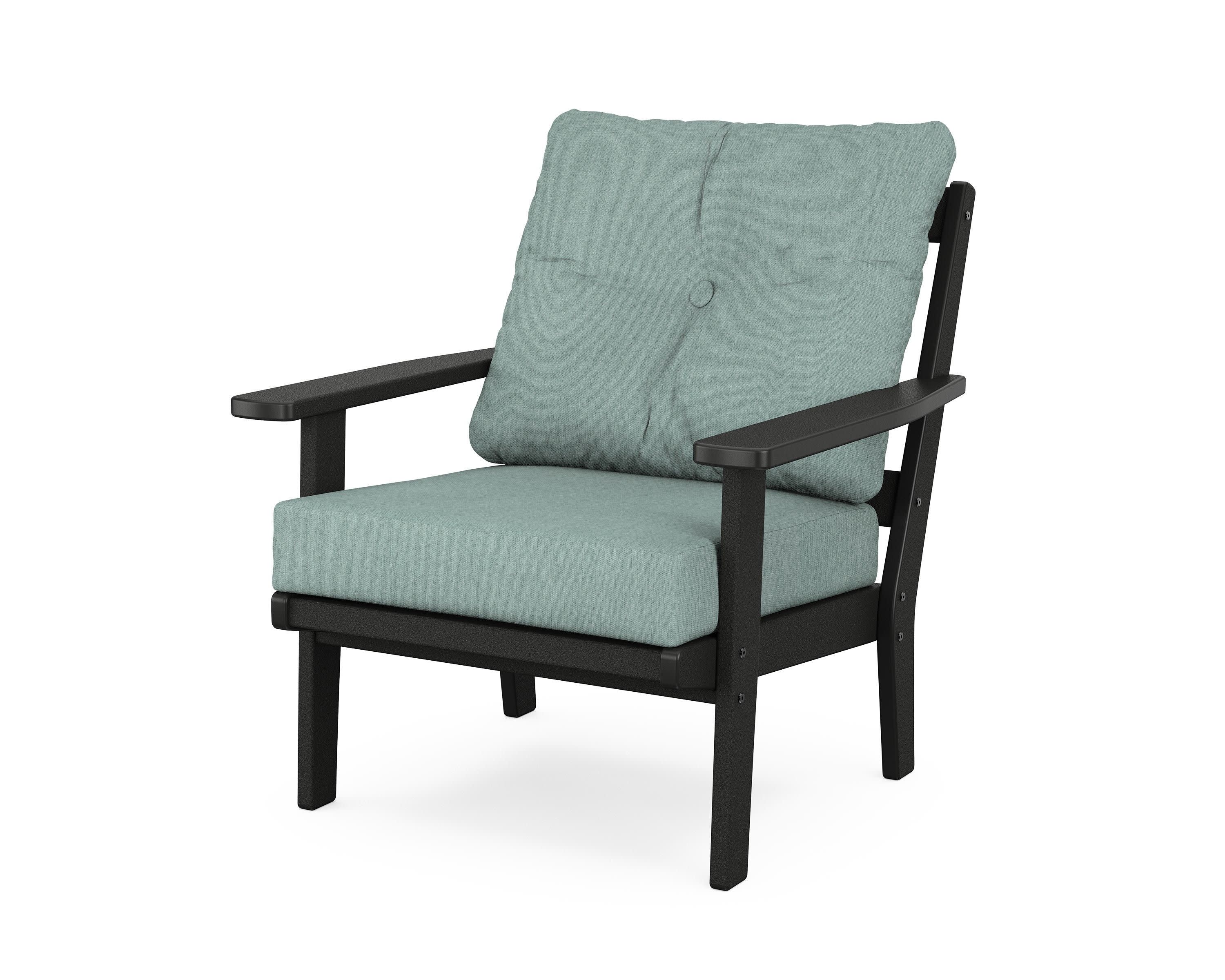 Prairie Deep Seating Chair in Black / Glacier Spa