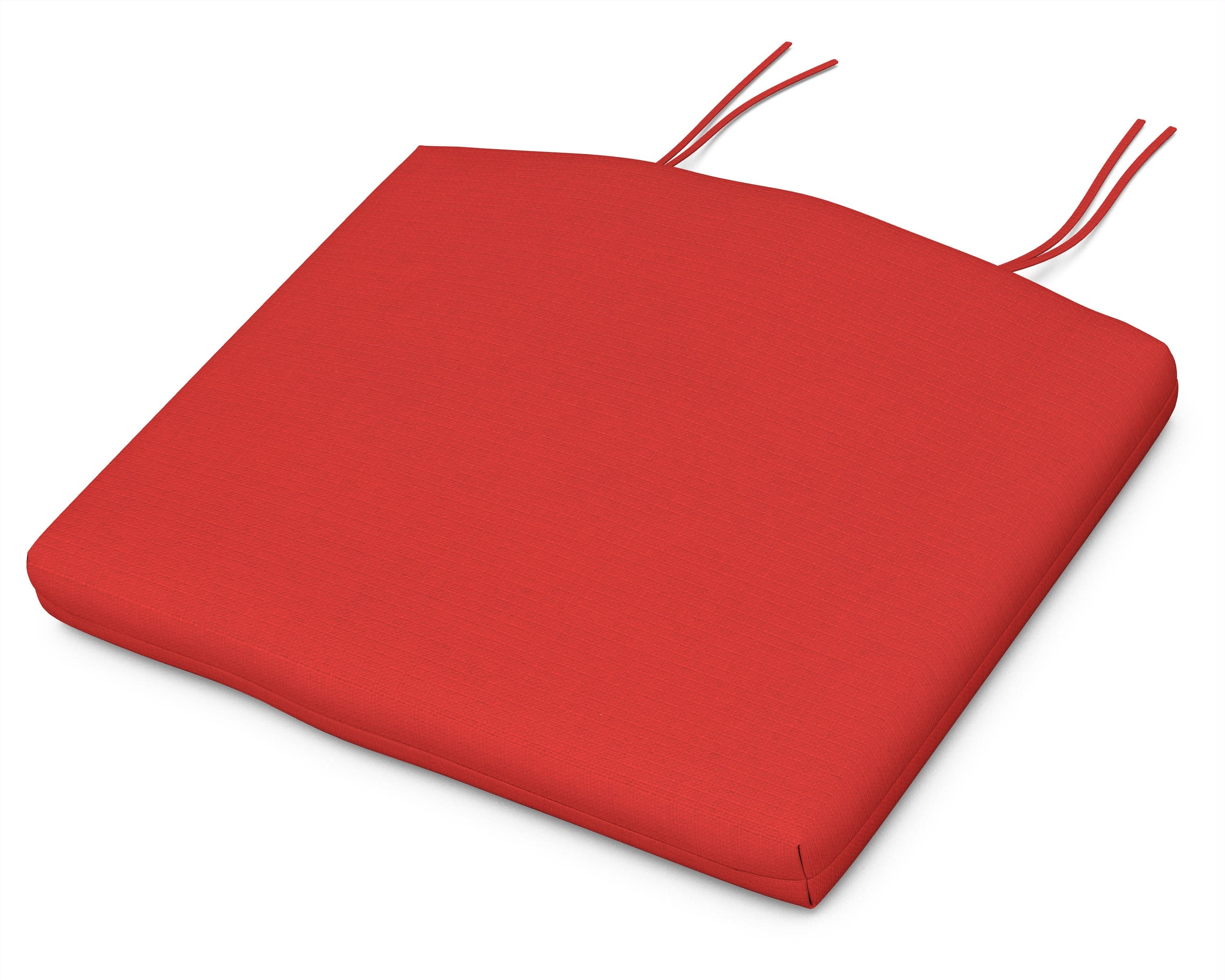 Standard Seat Cushion 18"D x 22"W x 2.5"H in Crimson Linen