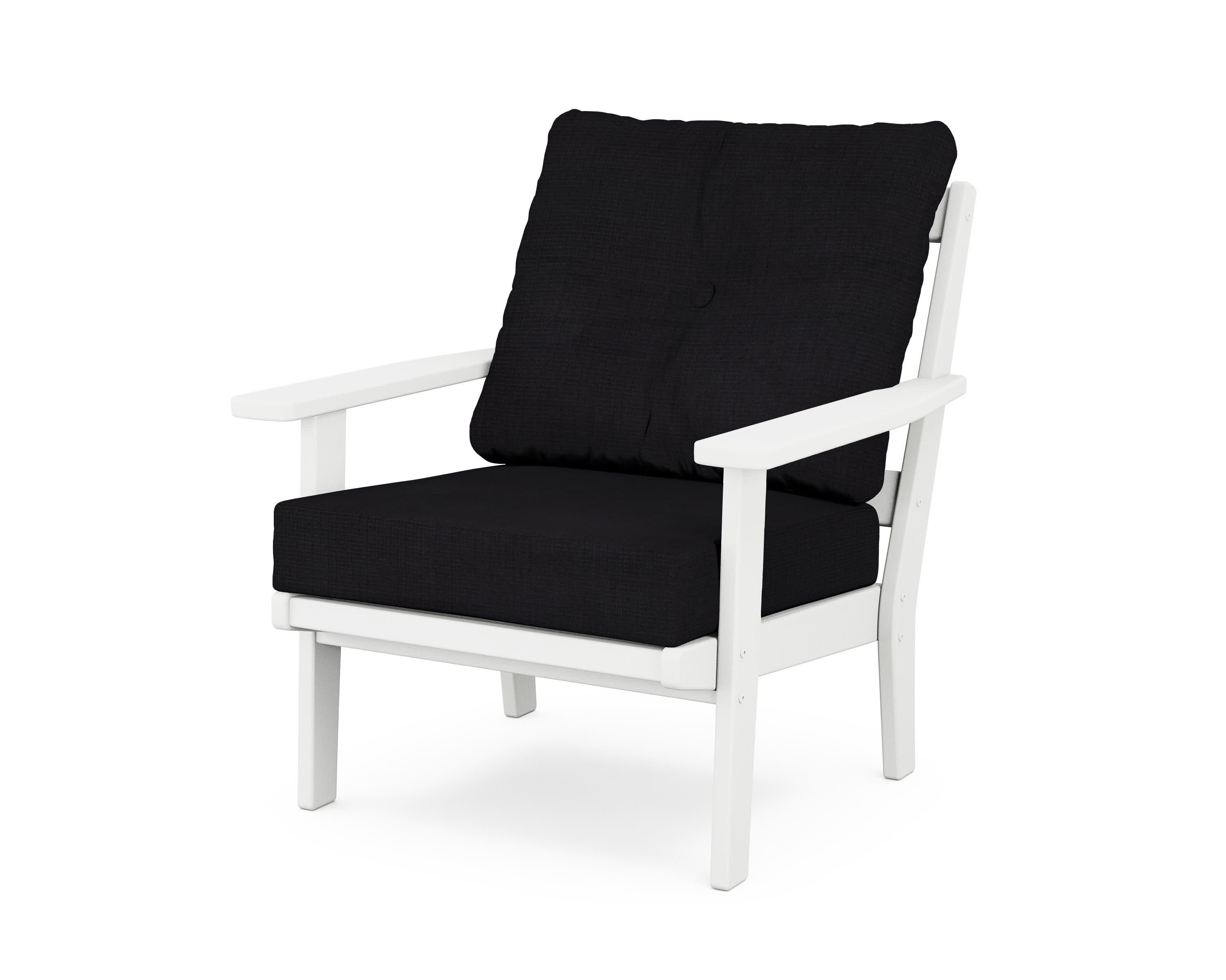 Prairie Deep Seating Chair in White / Midnight Linen
