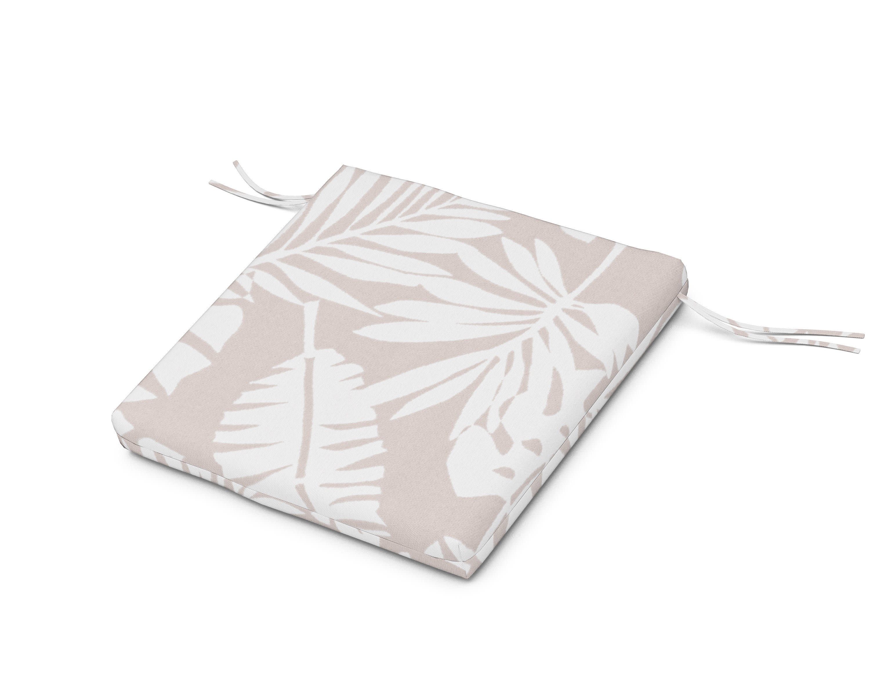 Seat Cushion - 20"D x 20"W x 2.5"H in Leaf Dune Burlap