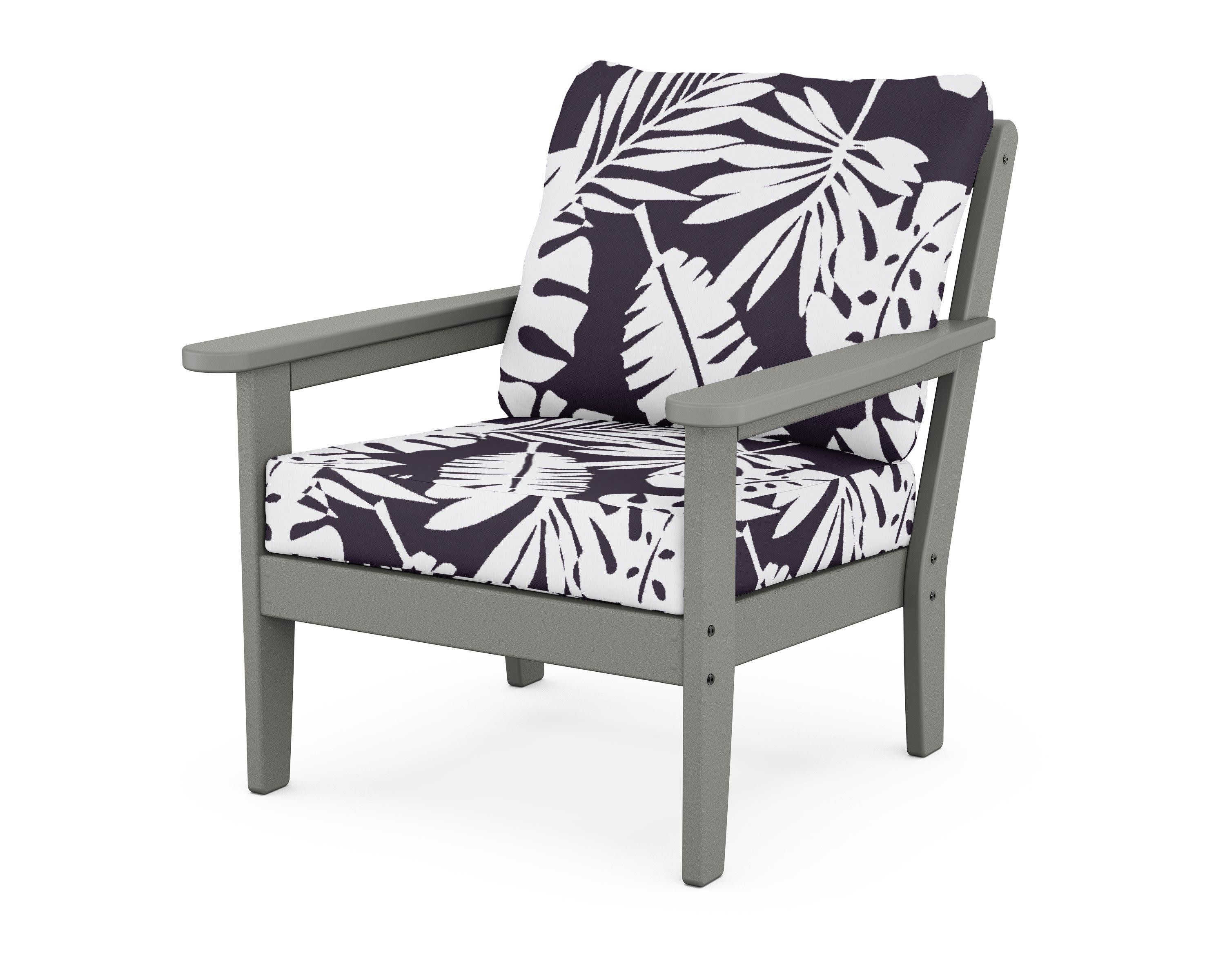 Cottage Deep Seating Chair in Slate Grey / Leaf Navy