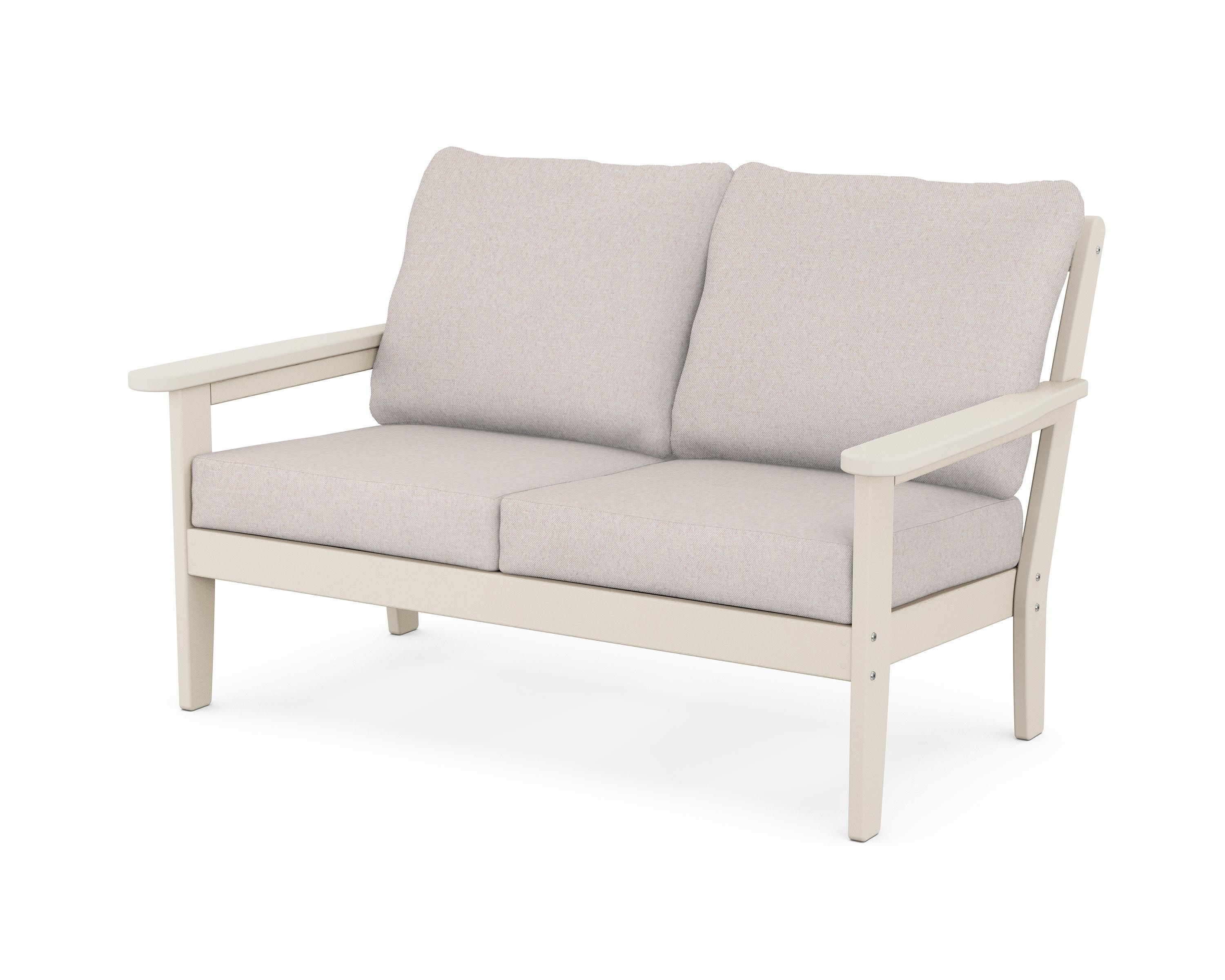 Cottage Deep Seating Loveseat in Sand / Dune Burlap