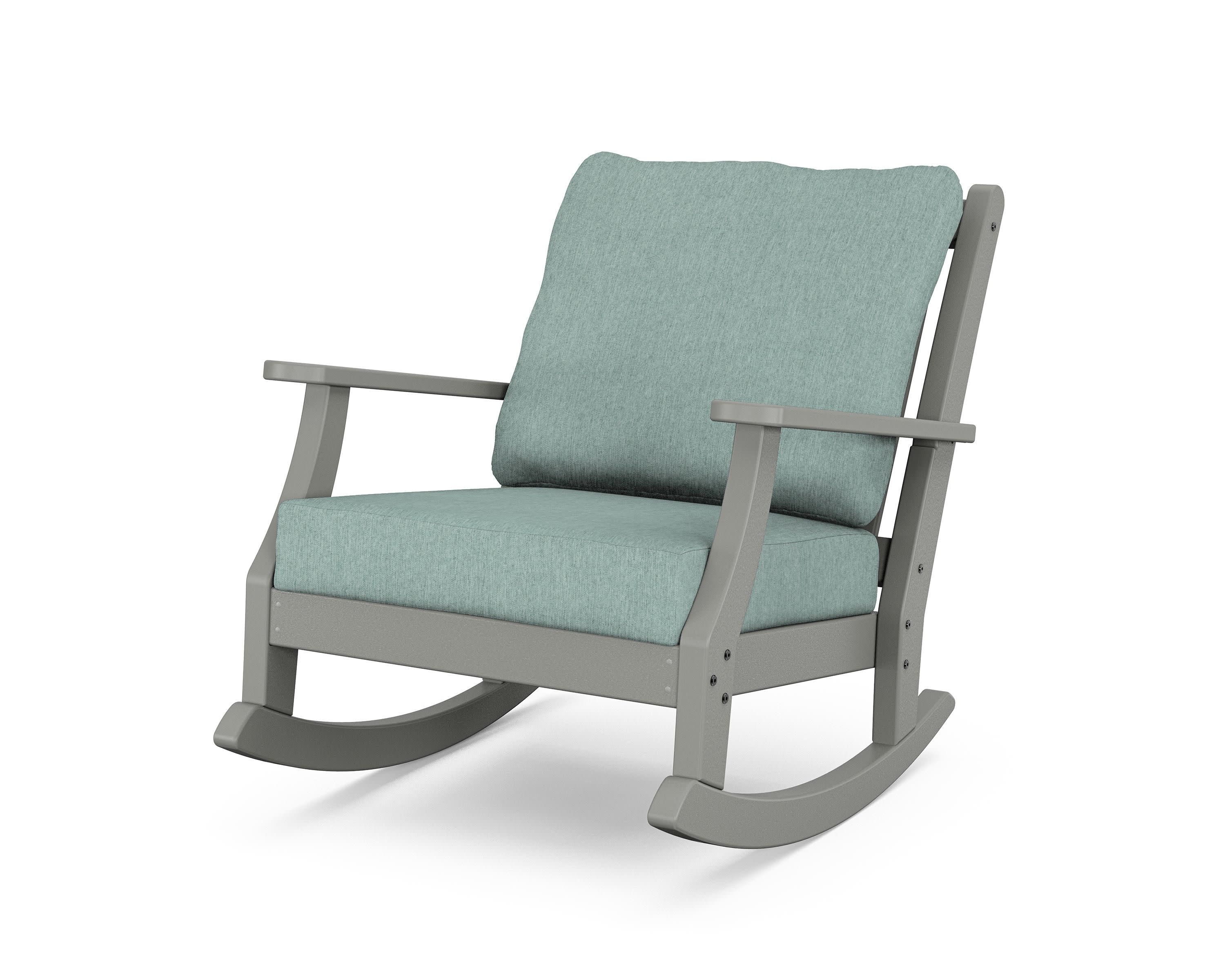 Wovendale Deep Seating Rocking Chair in Slate Grey / Glacier Spa