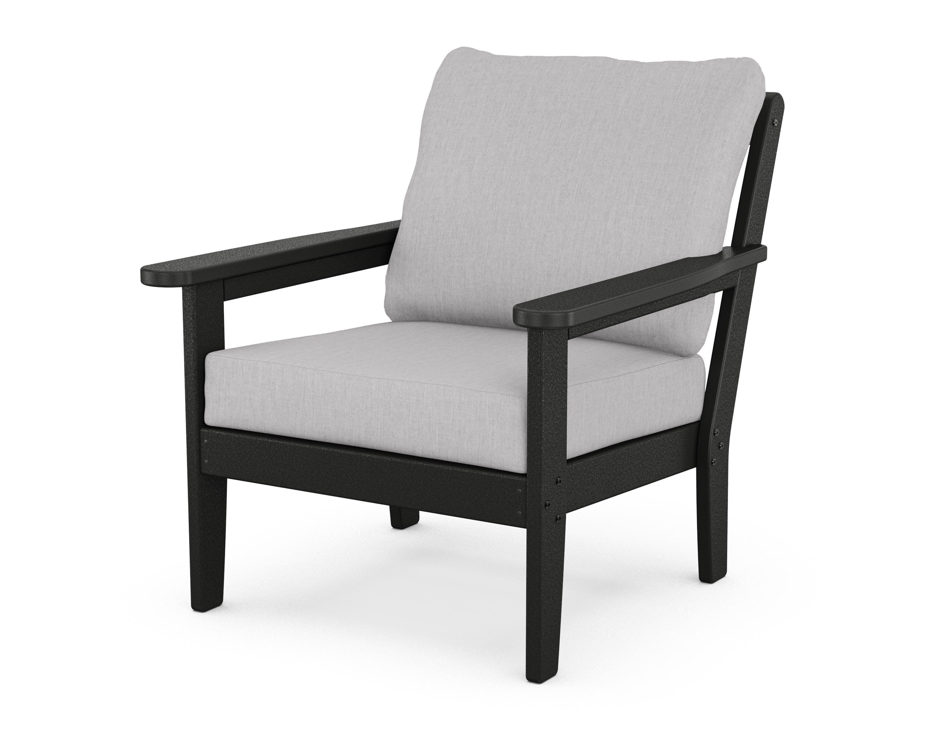 Cottage Deep Seating Chair in Black / Granite