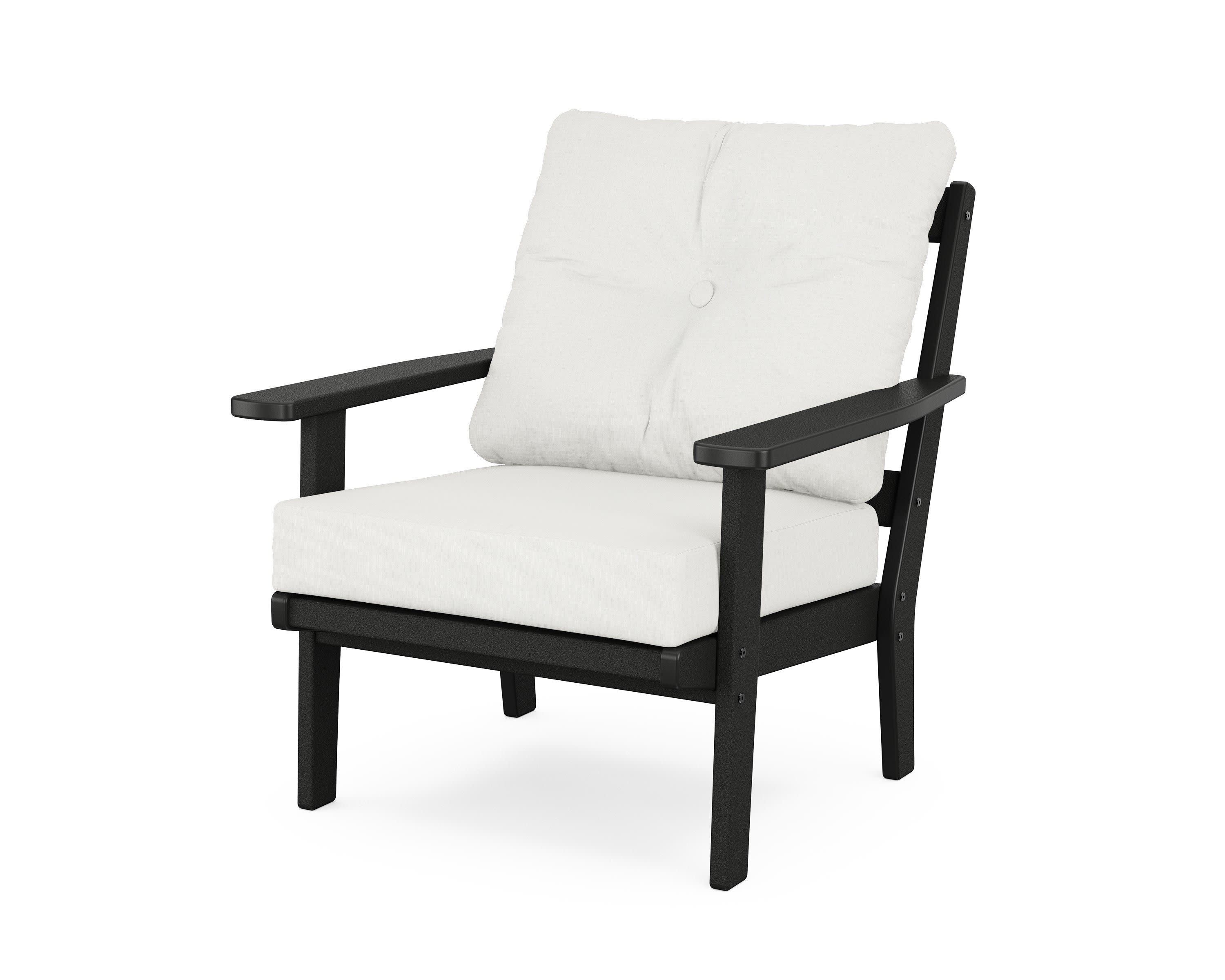 Prairie Deep Seating Chair in Black / Natural Linen