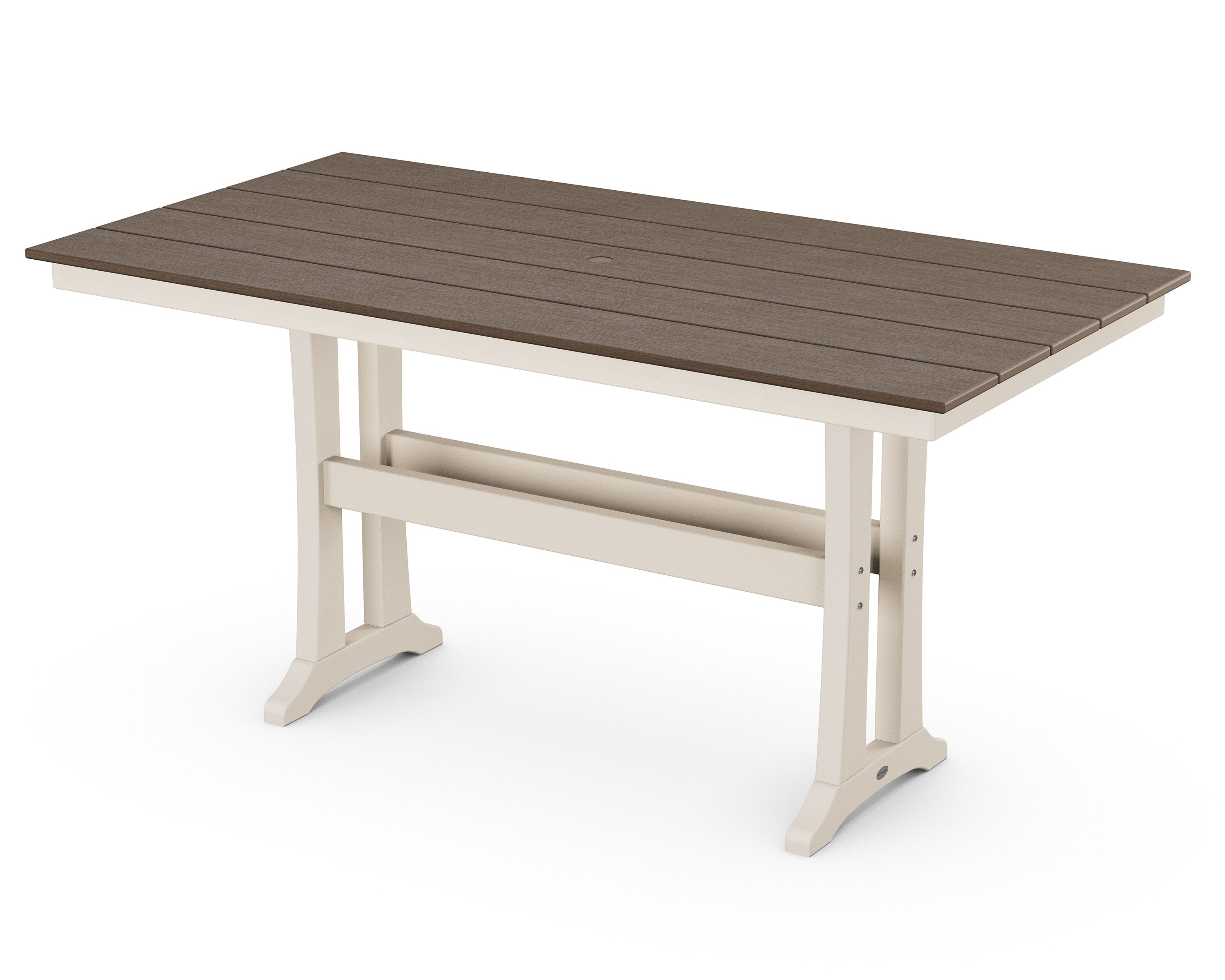 Farmhouse Trestle 37" x 72" Counter Table in Sand / Kona