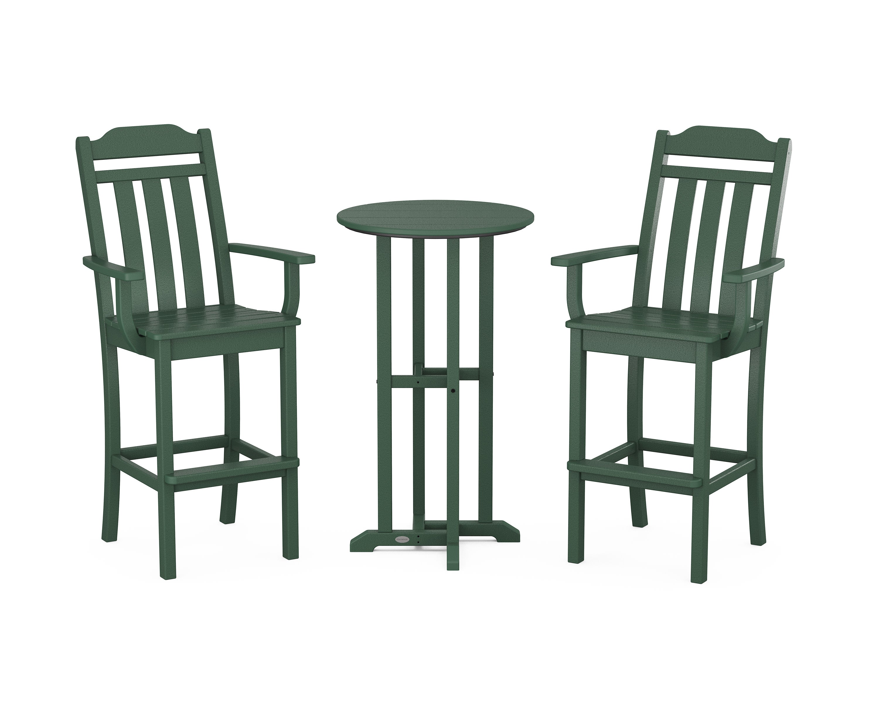 Cottage 3-Piece Farmhouse Bar Set in Green