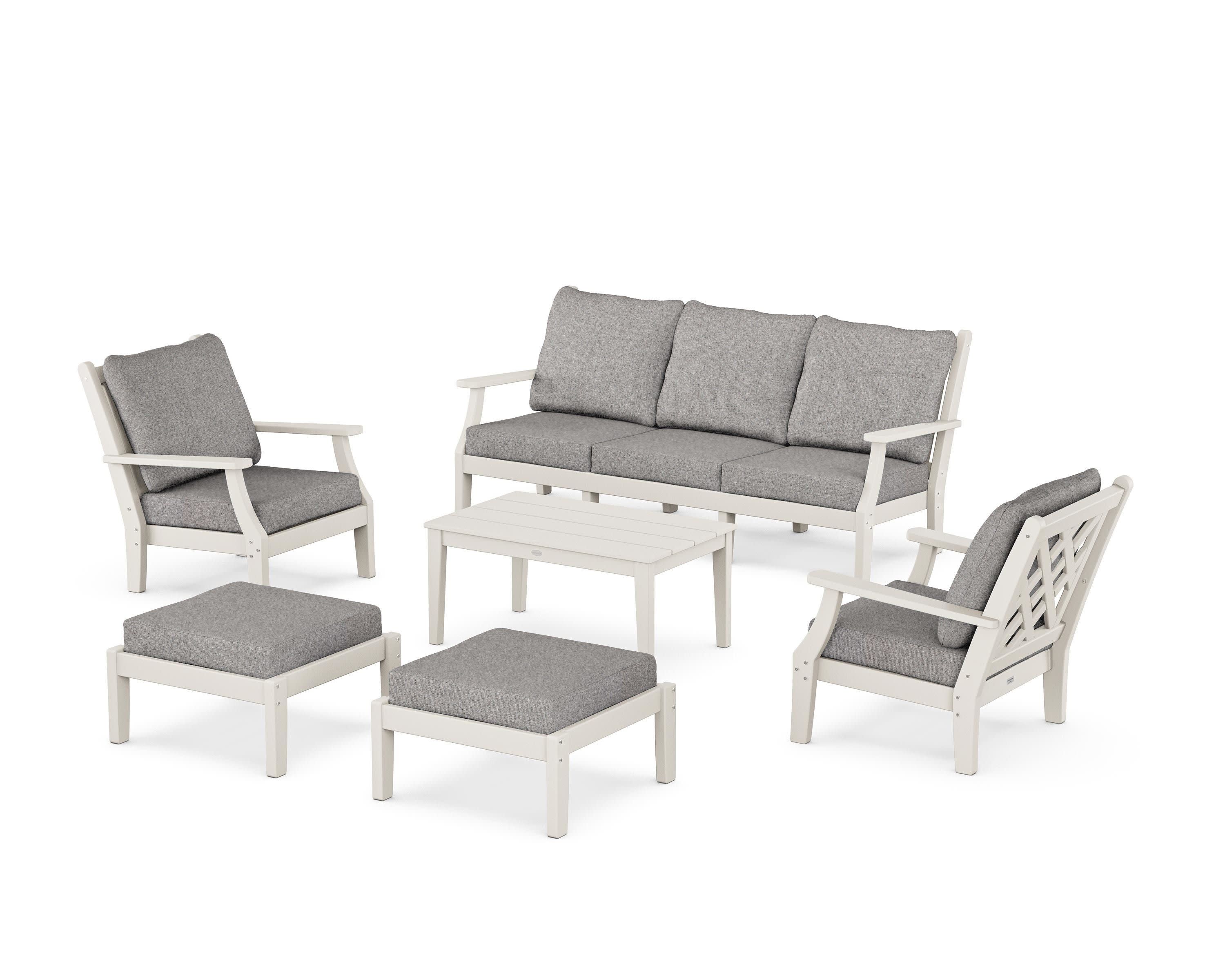 Wovendale 6-Piece Lounge Sofa Set in Sand / Grey Mist