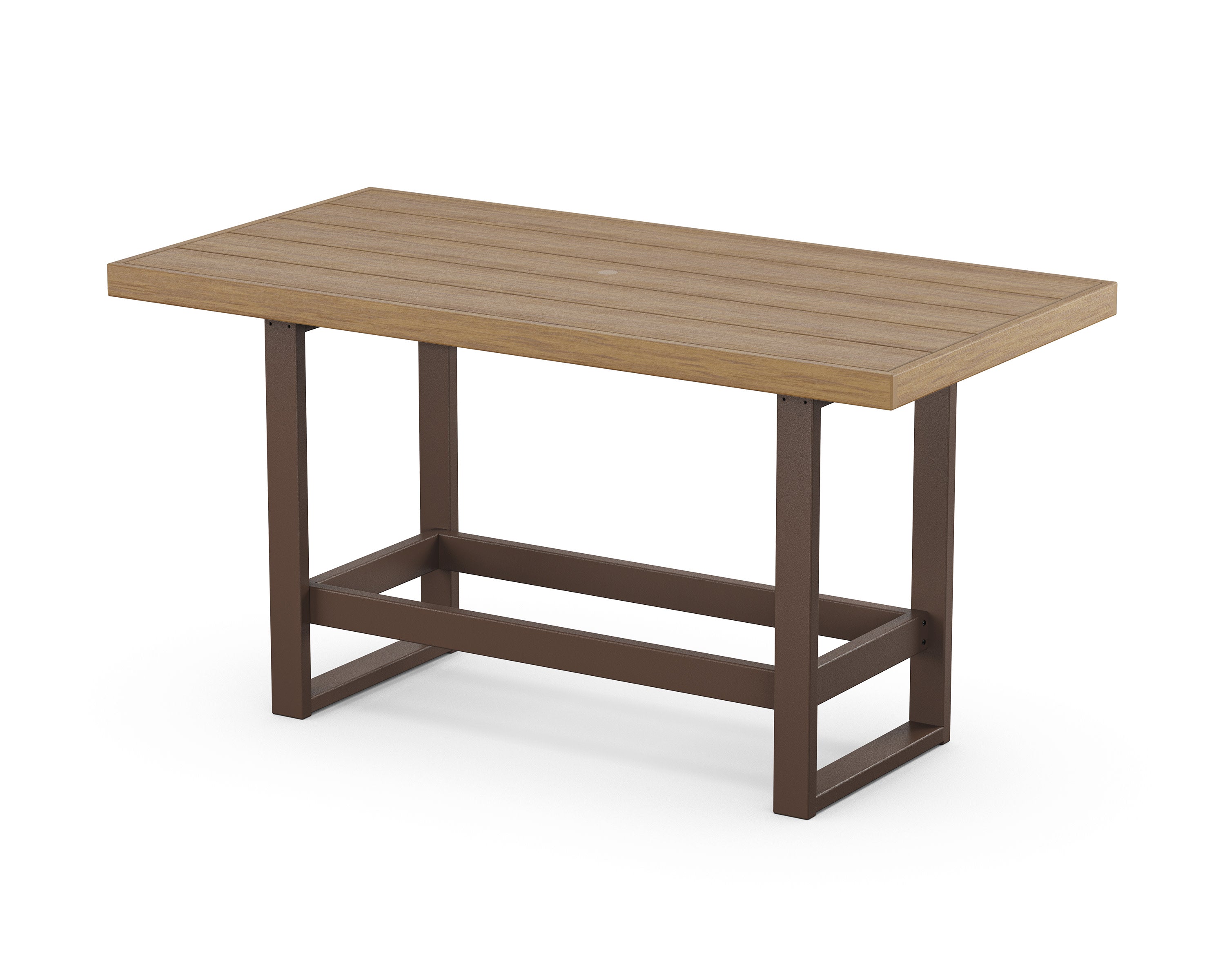 EDGE 40" x 78" Bar Table in Mahogany / Natural