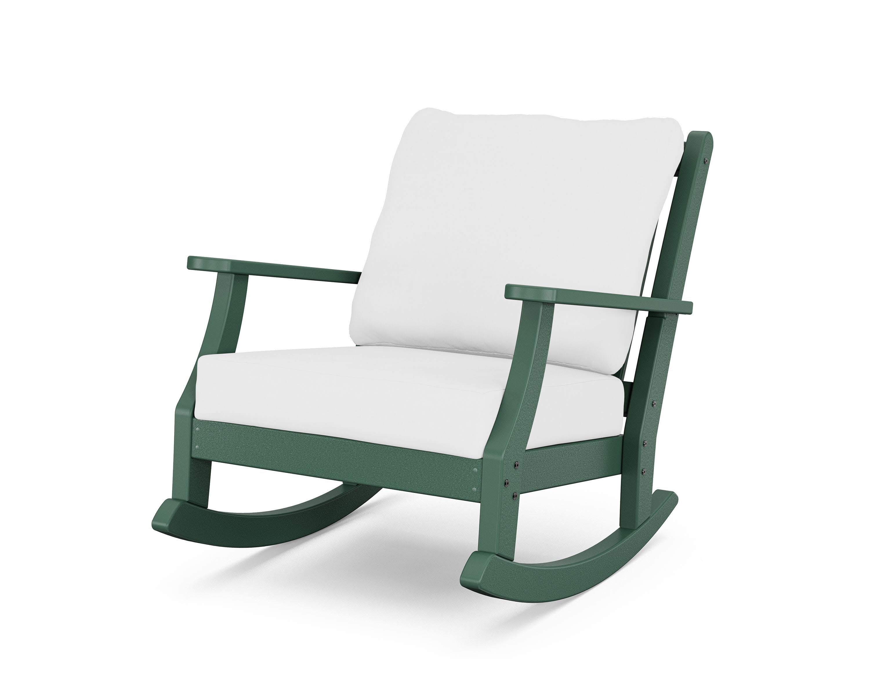 Wovendale Deep Seating Rocking Chair in Green / Natural