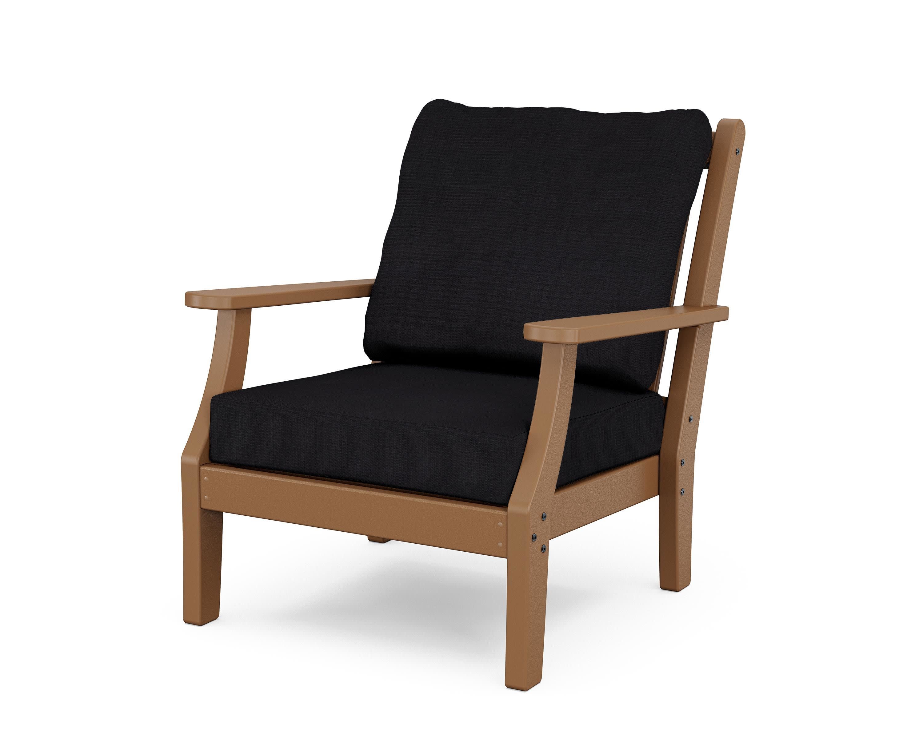 Wovendale Deep Seating Chair in Teak / Midnight Linen