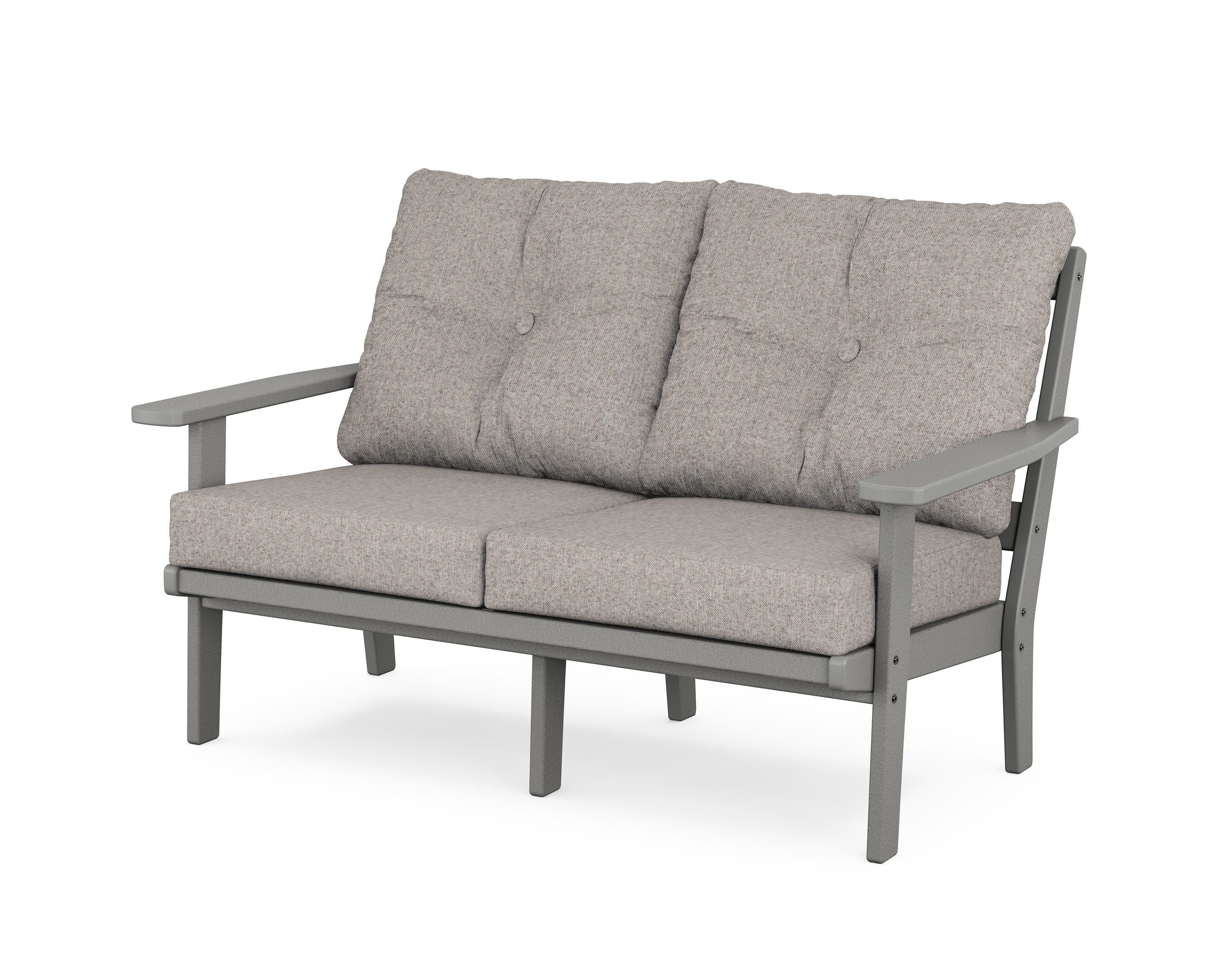 Prairie Deep SeatingLoveseat in Slate Grey / Weathered Tweed