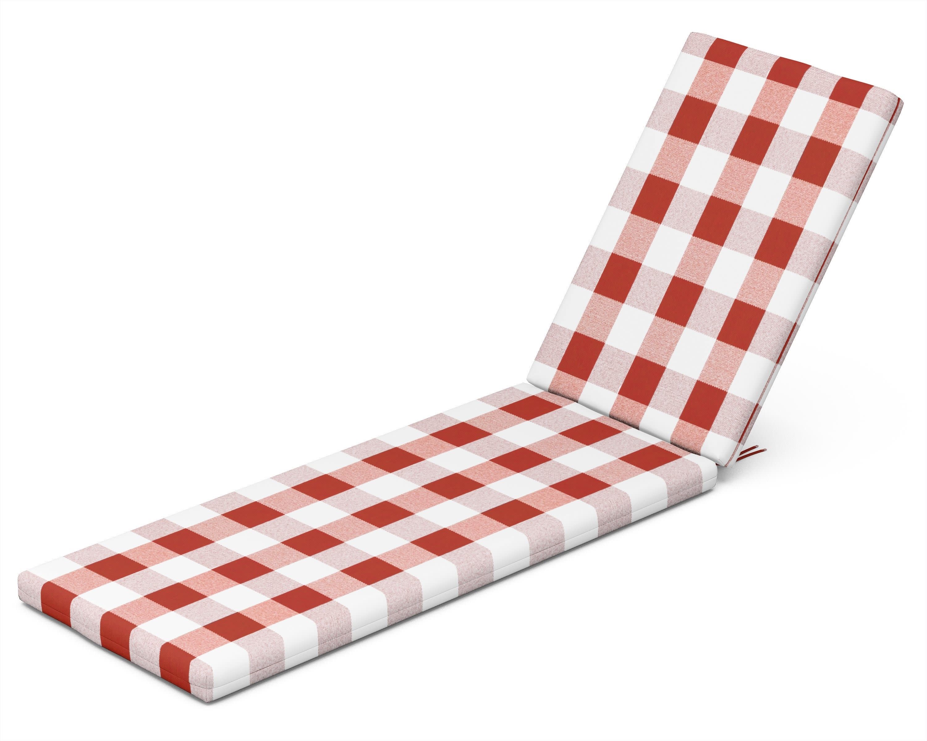 Chaise Cushion in Buffalo Plaid Crimson