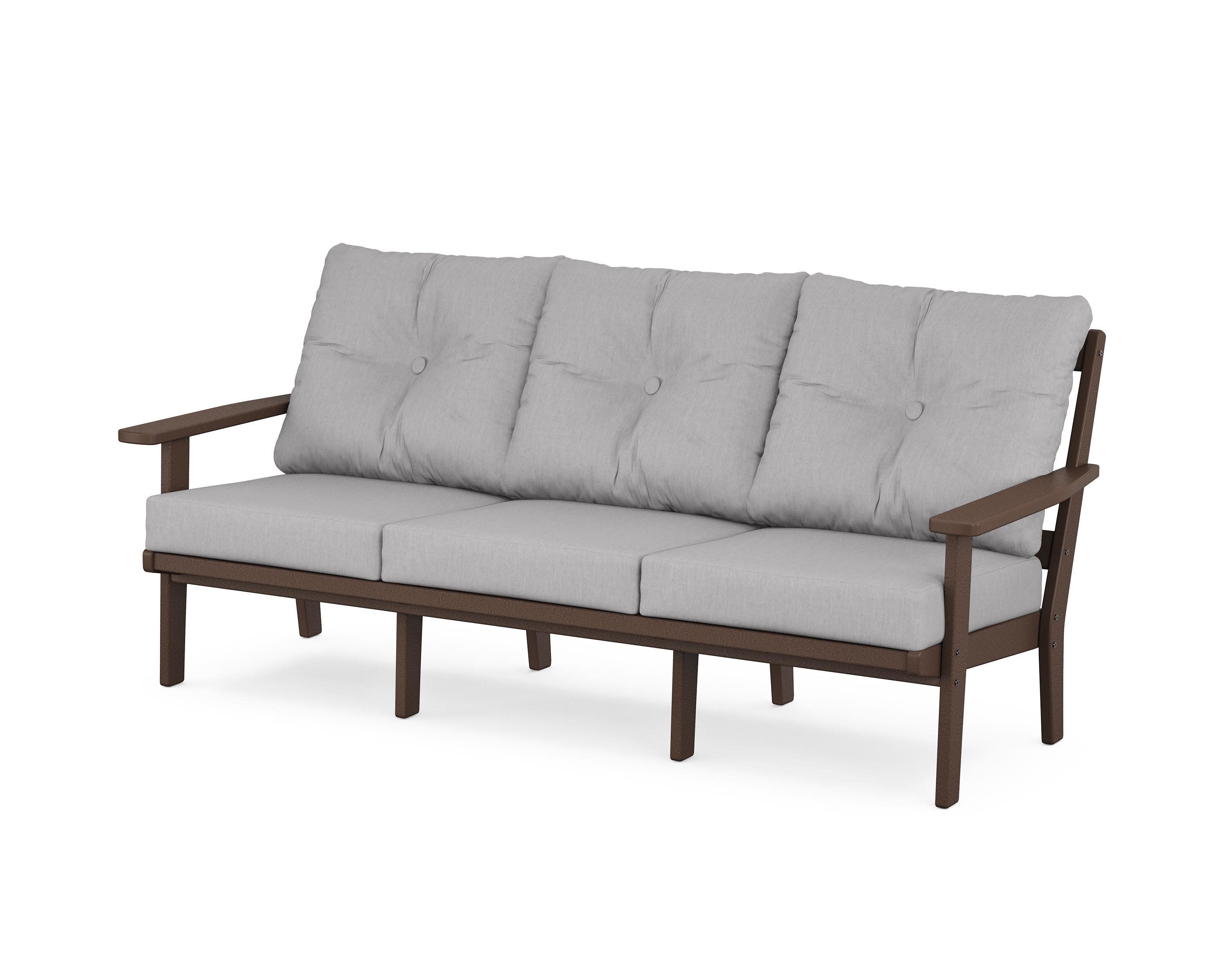 PrairieDeep Seating Sofa in Mahogany / Granite