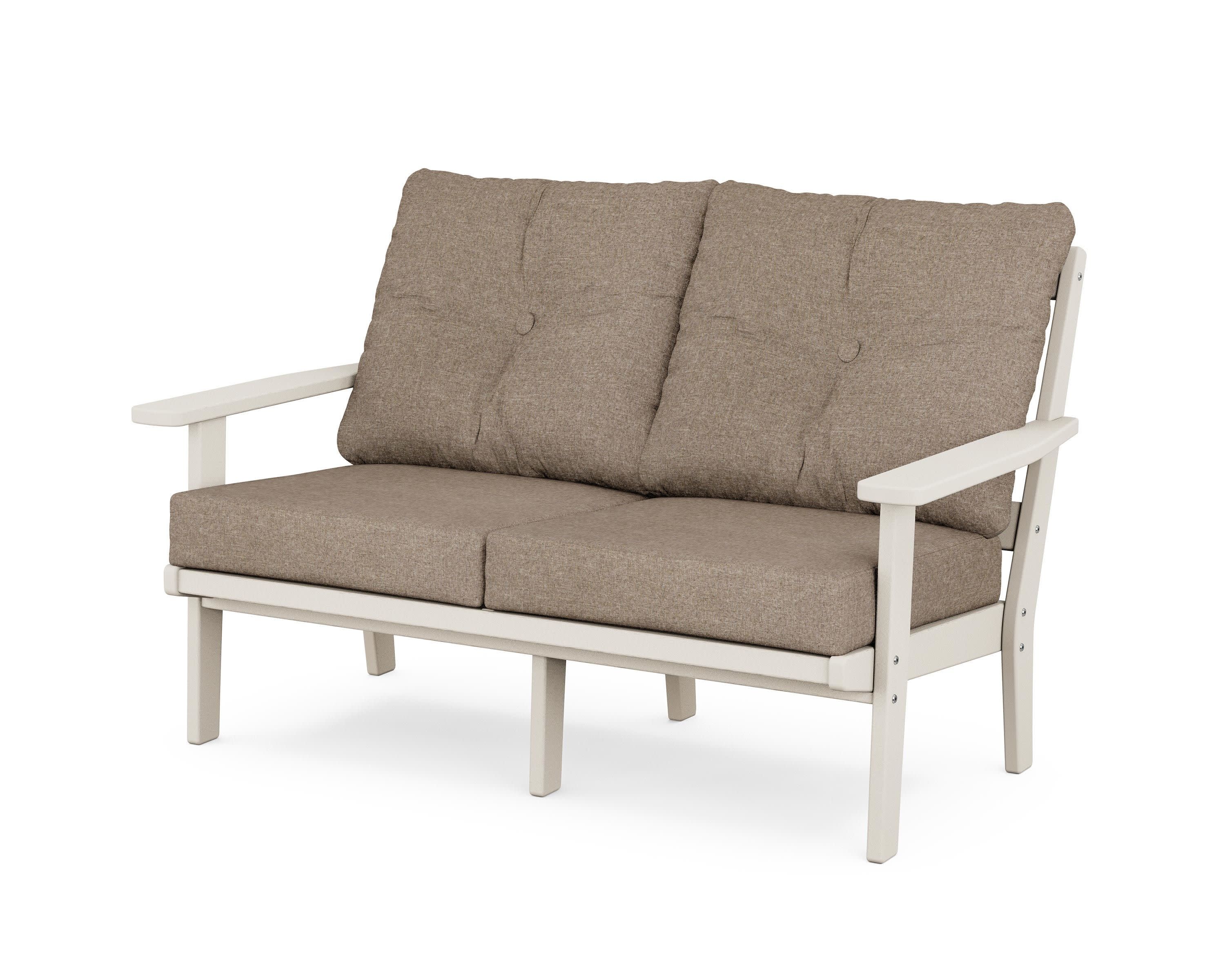 Prairie Deep SeatingLoveseat in Sand / Spiced Burlap