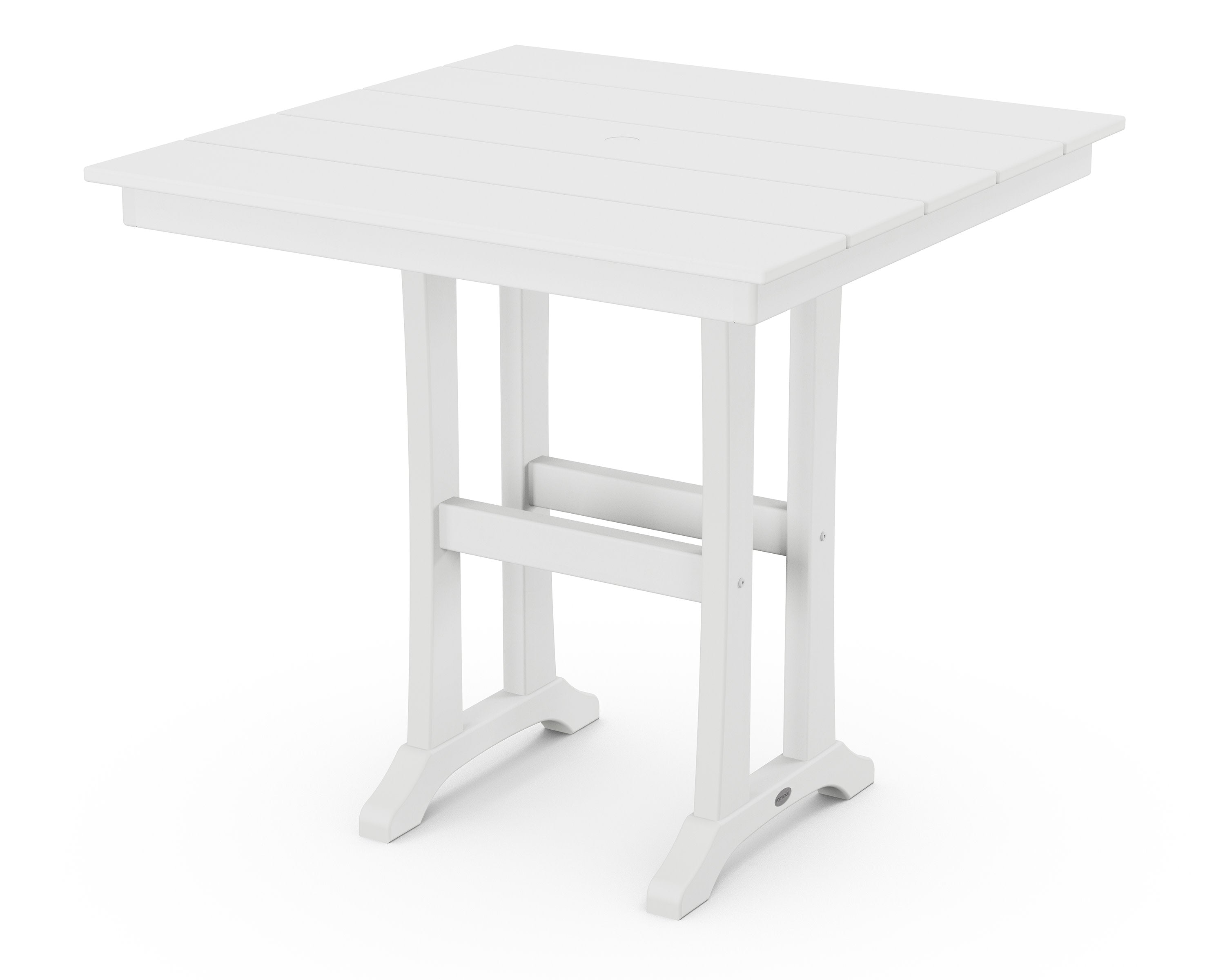 Farmhouse Trestle 37" Counter Table in White