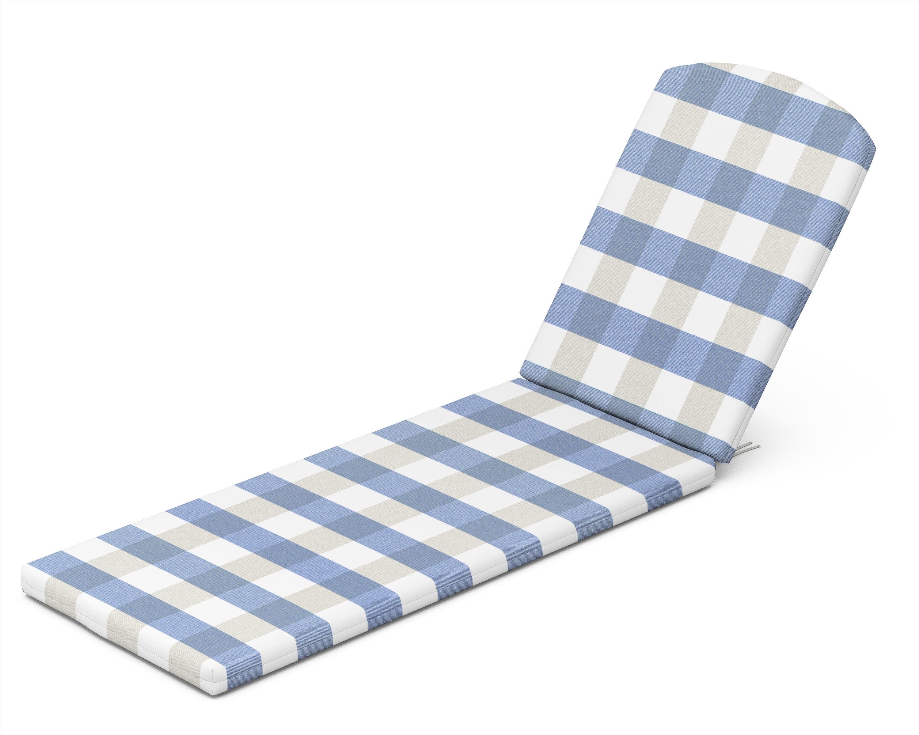 Chaise Cushion in Buffalo Plaid Sky Blue
