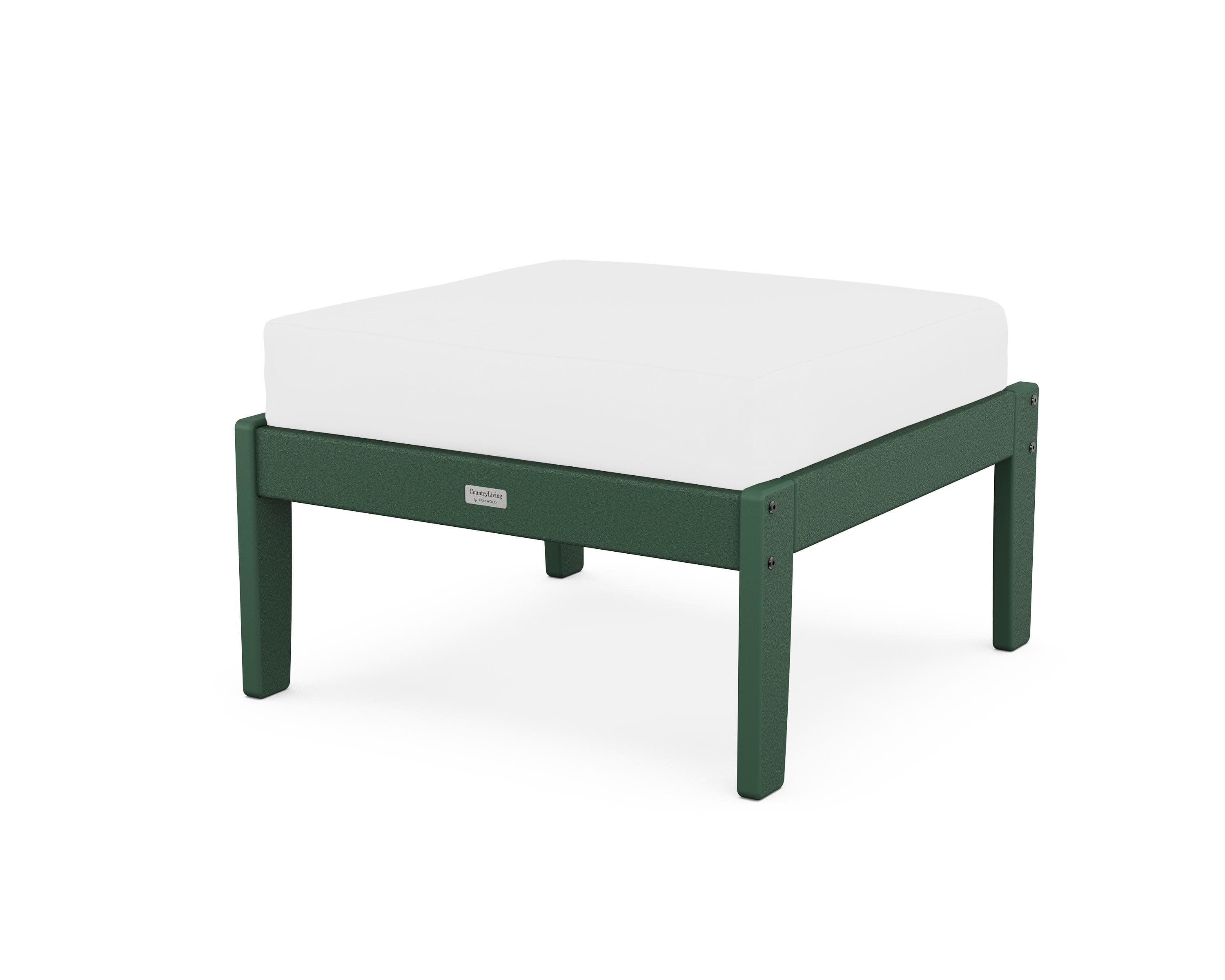 Cottage Deep Seating Ottoman in Green / Natural