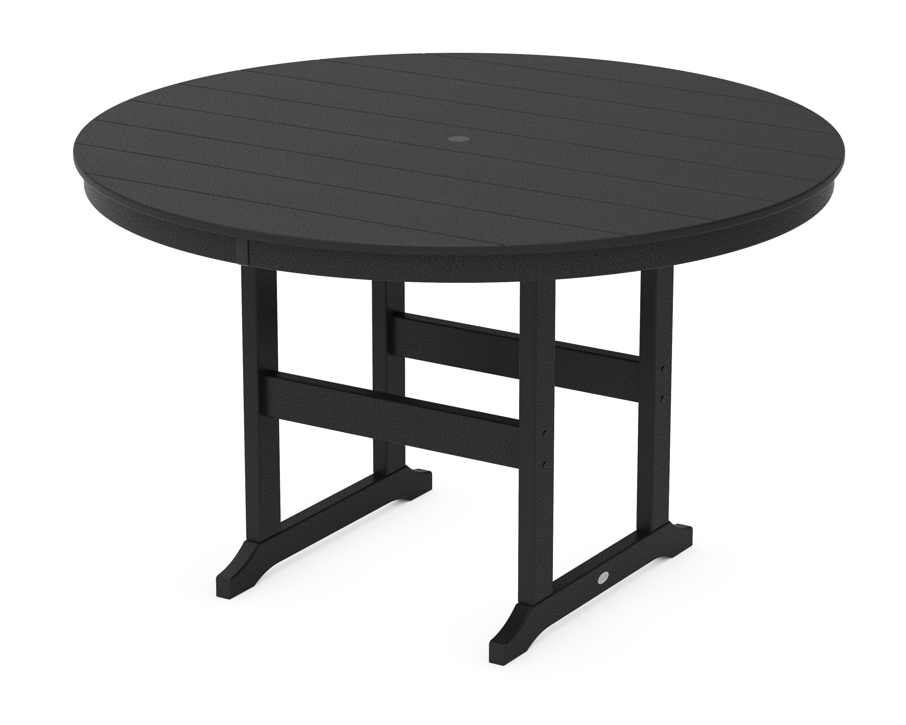 60" Round Farmhouse Counter Table in Black