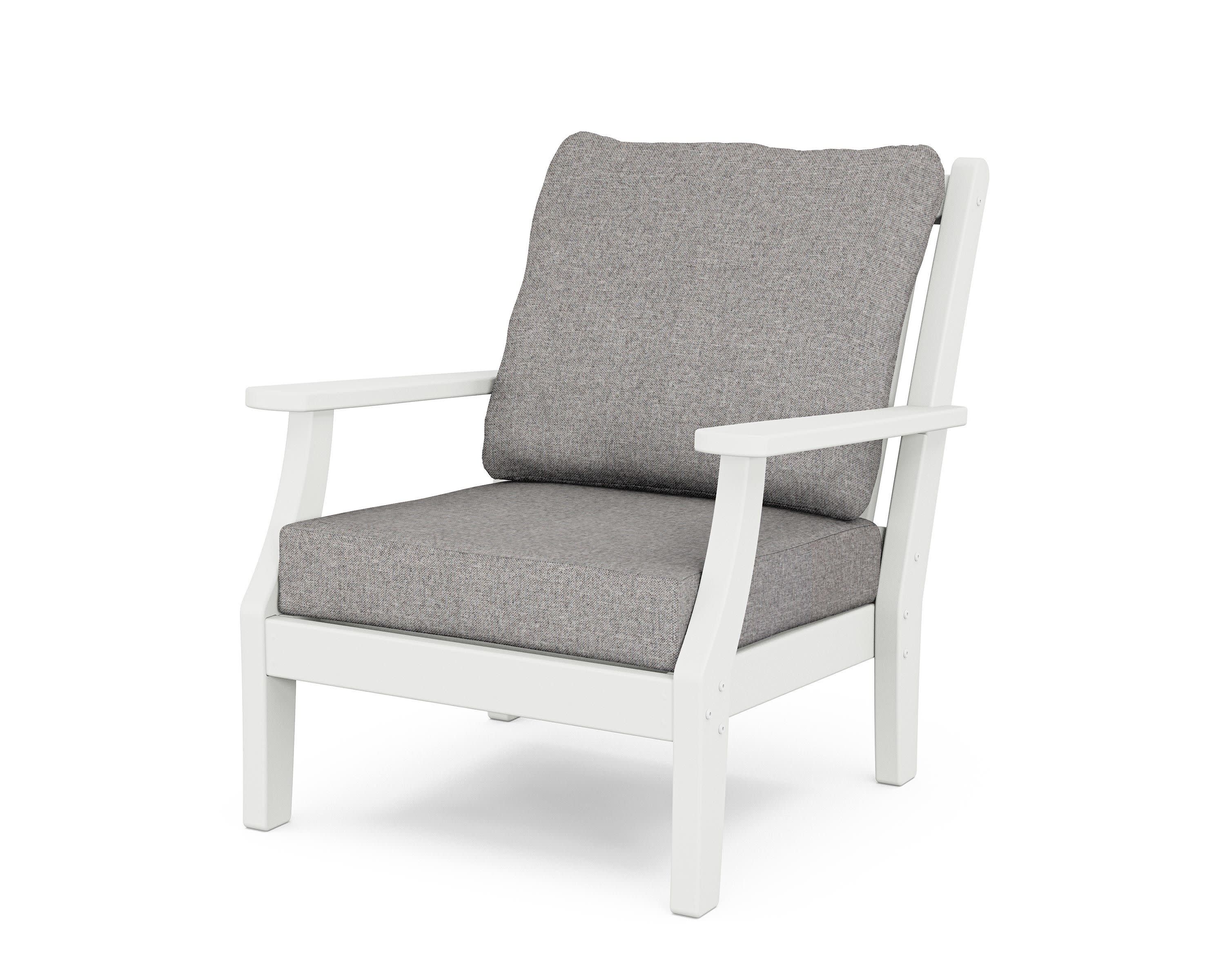 Wovendale Deep Seating Chair in White / Grey Mist