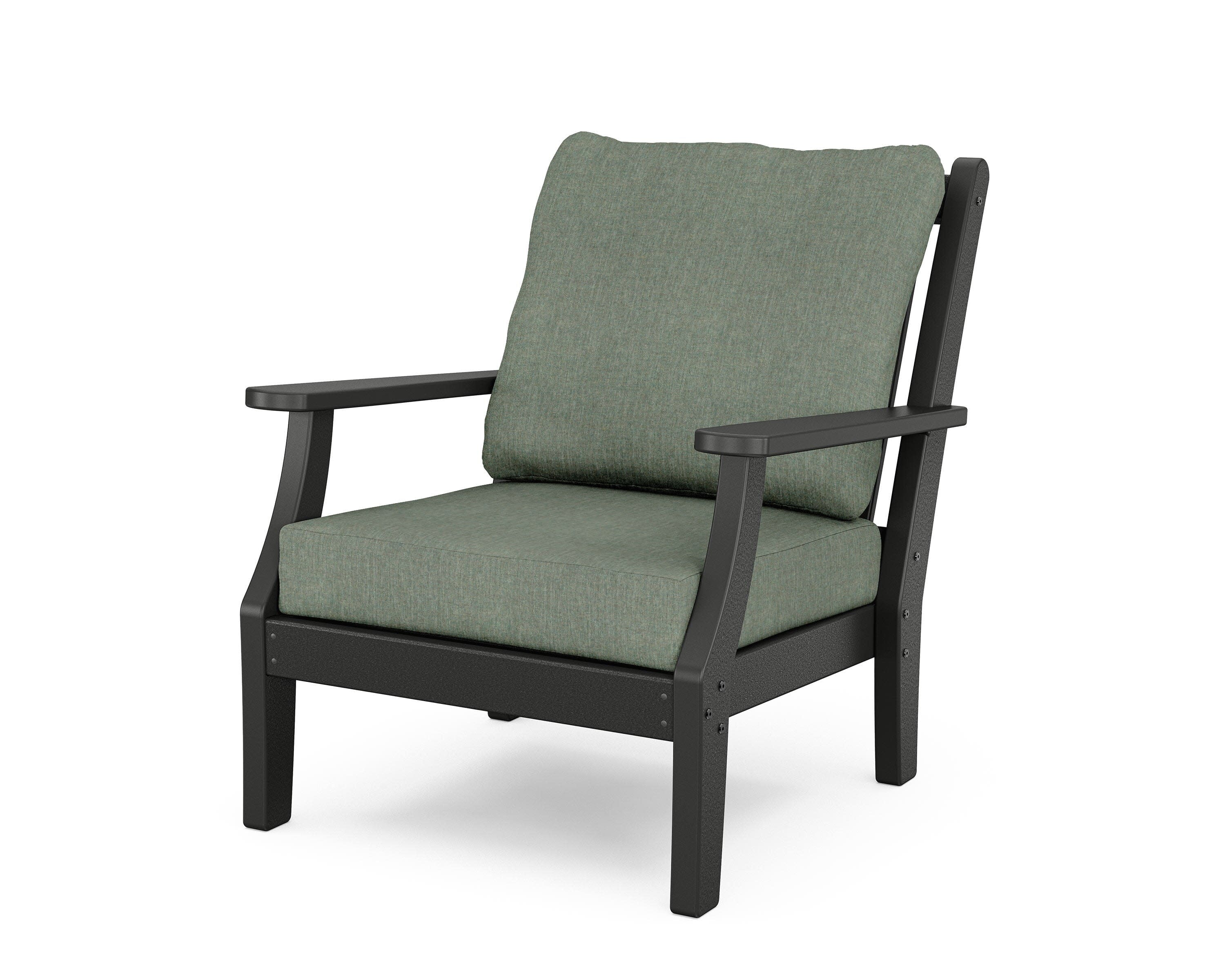 Wovendale Deep Seating Chair in Black / Cast Sage