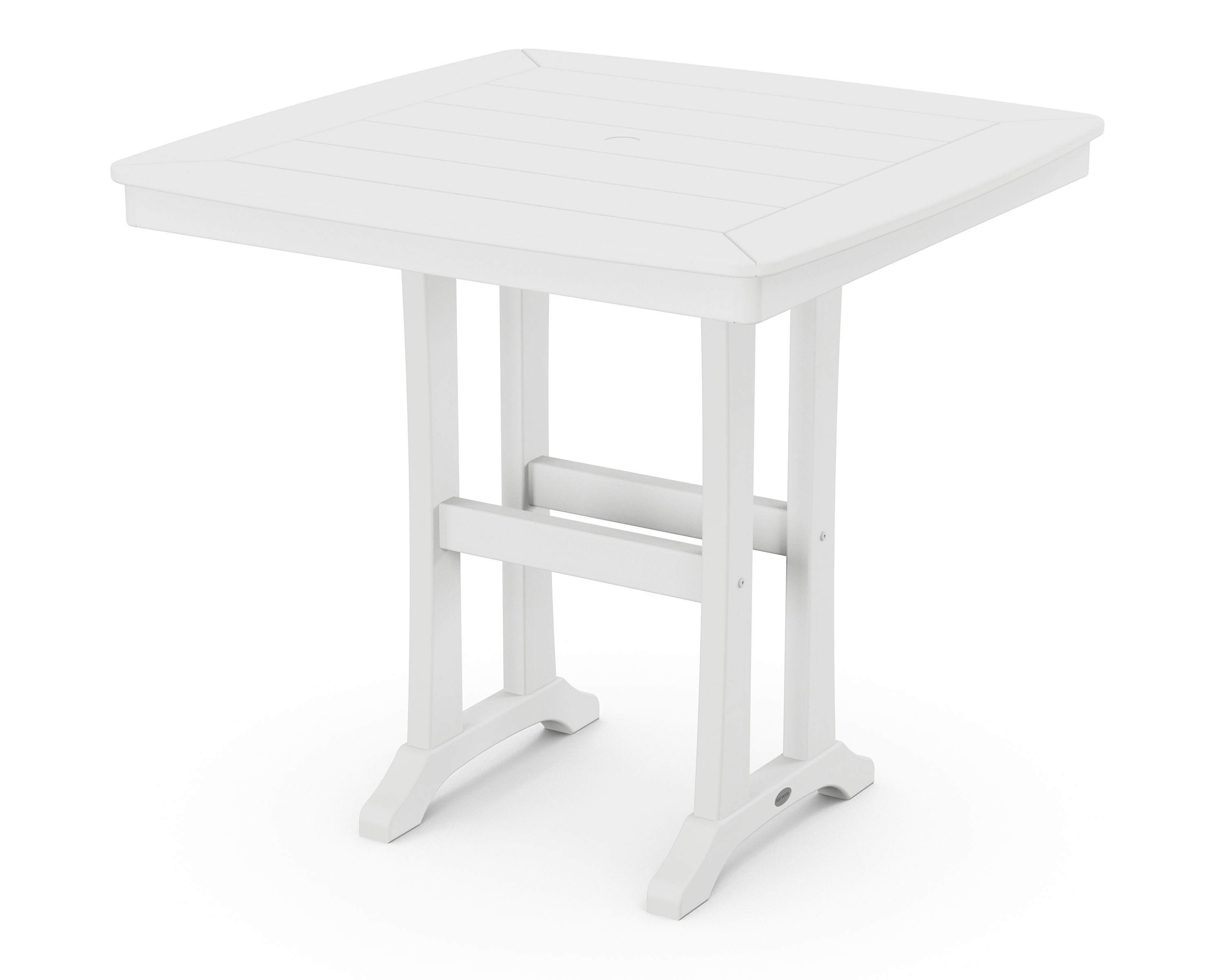 Nautical Trestle 37" Counter Table in White