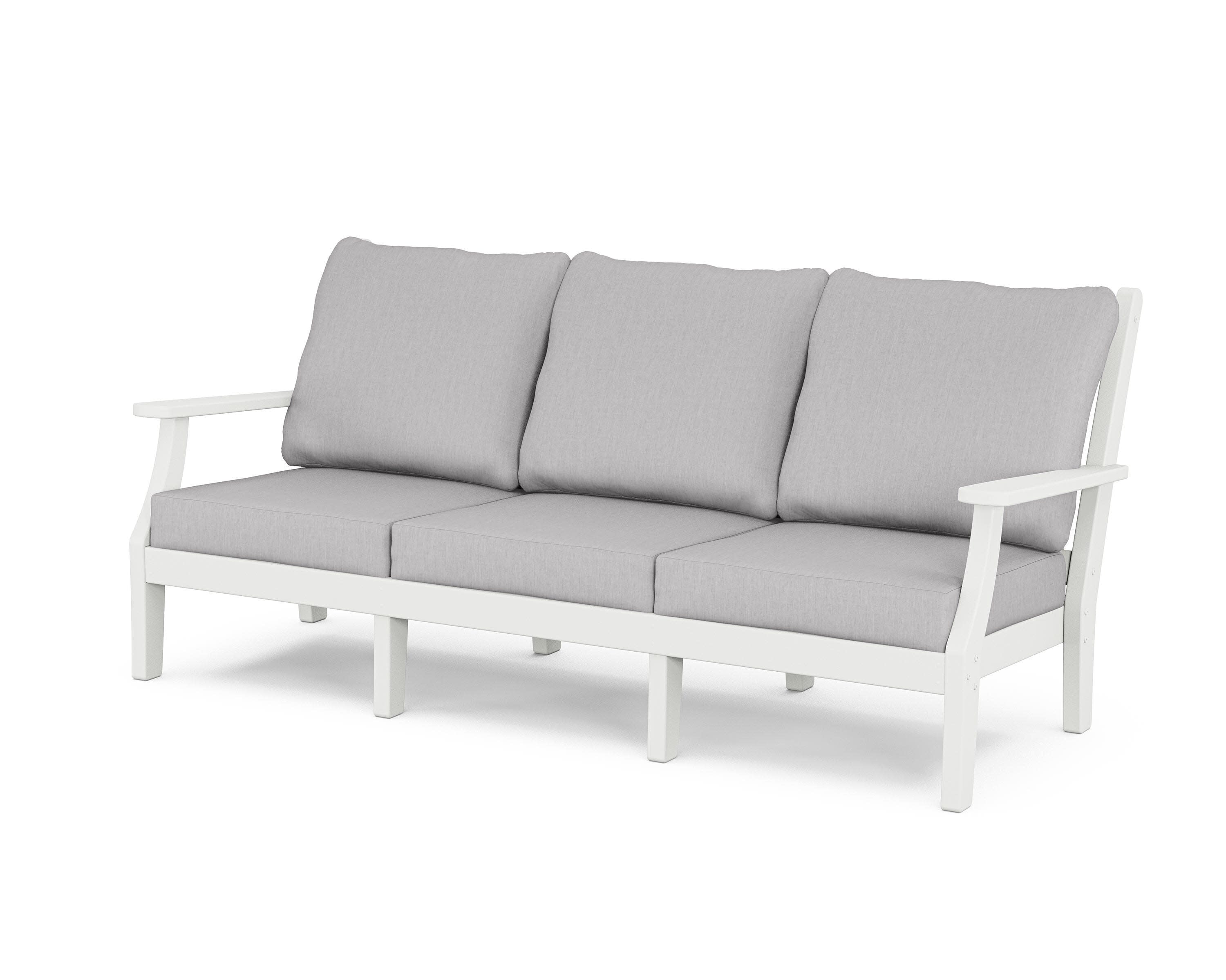Wovendale Deep Seating Sofa in White / Granite