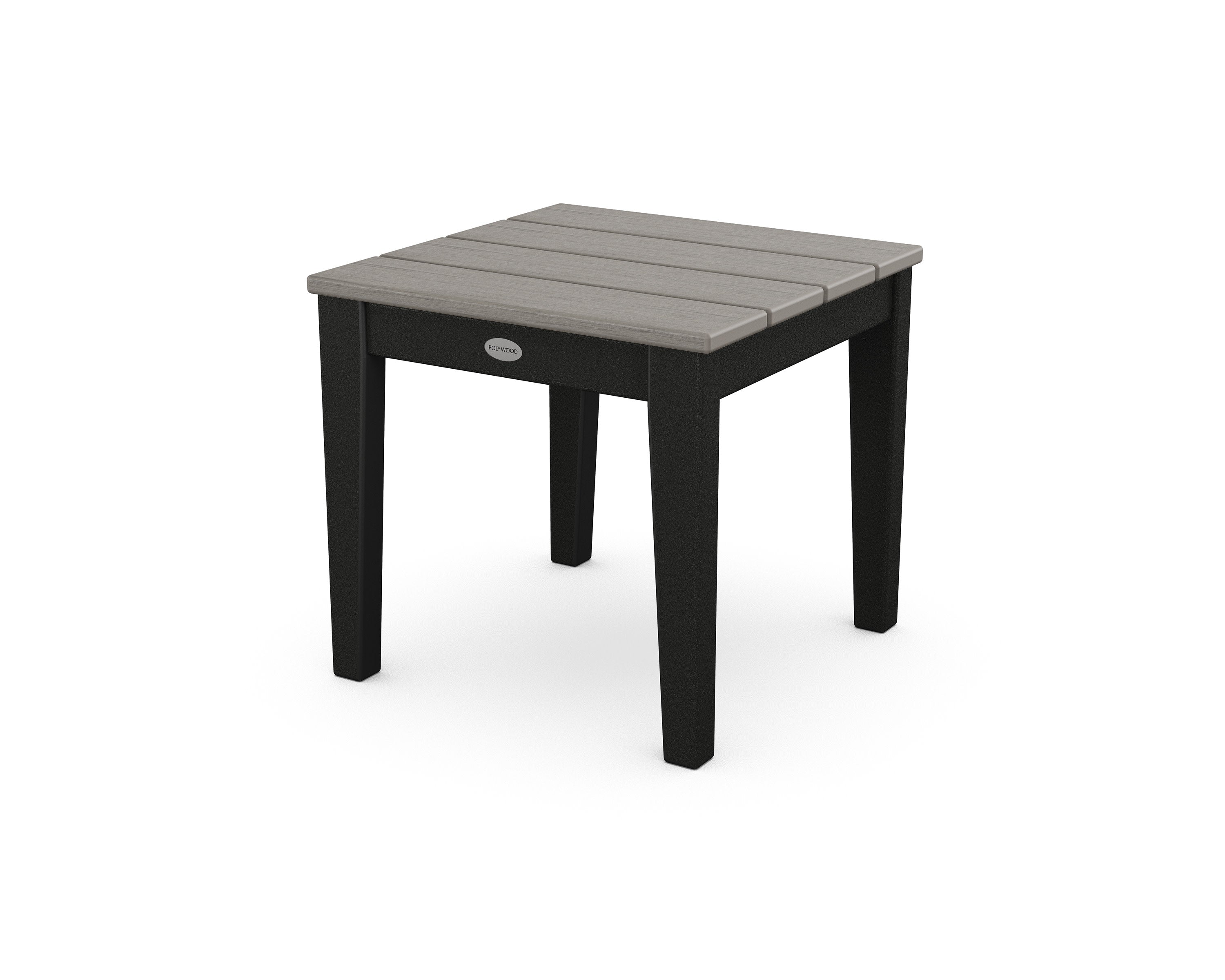 Newport 18" End Table in Black / Driftwood