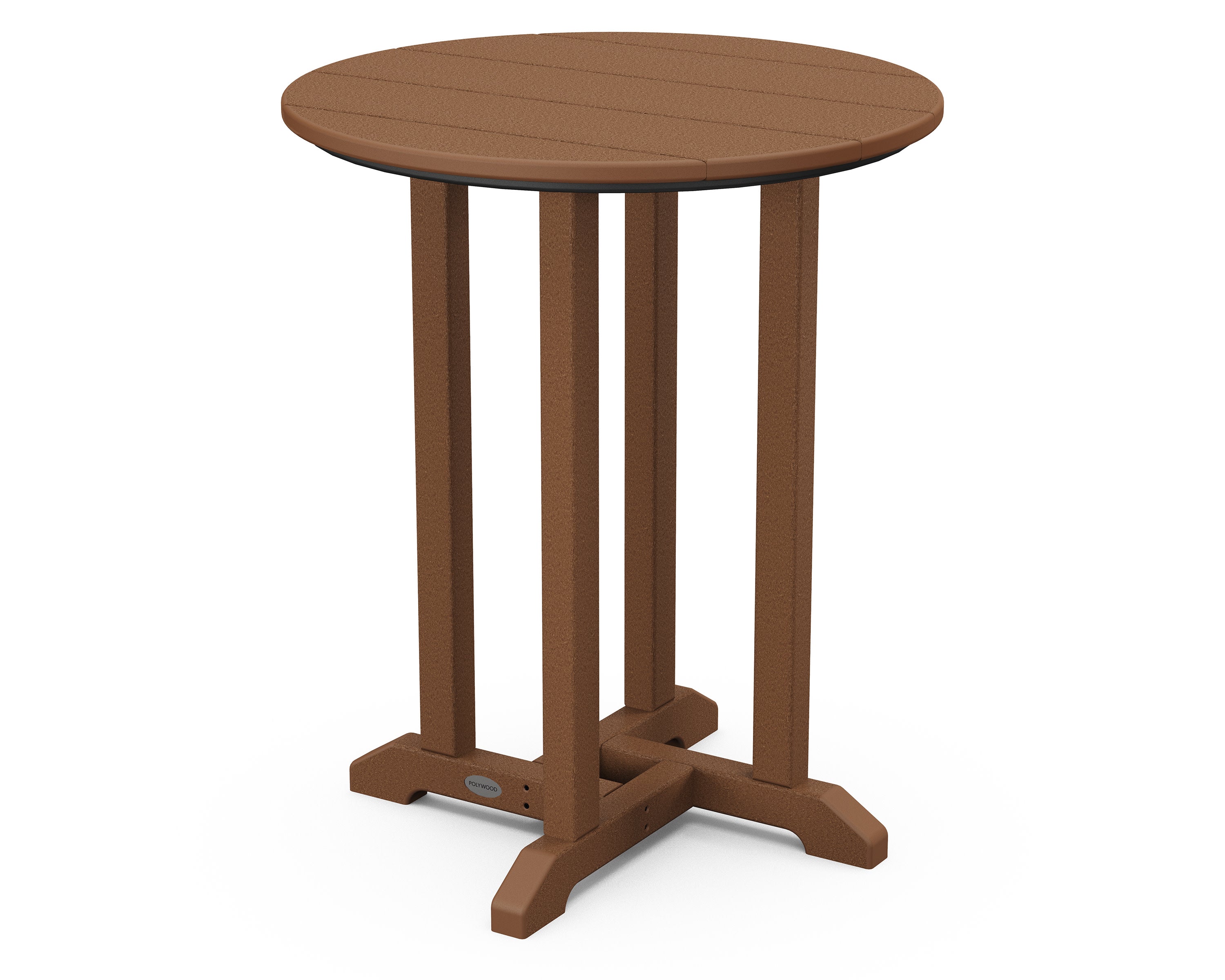 24" Round Farmhouse Bistro Table in Teak