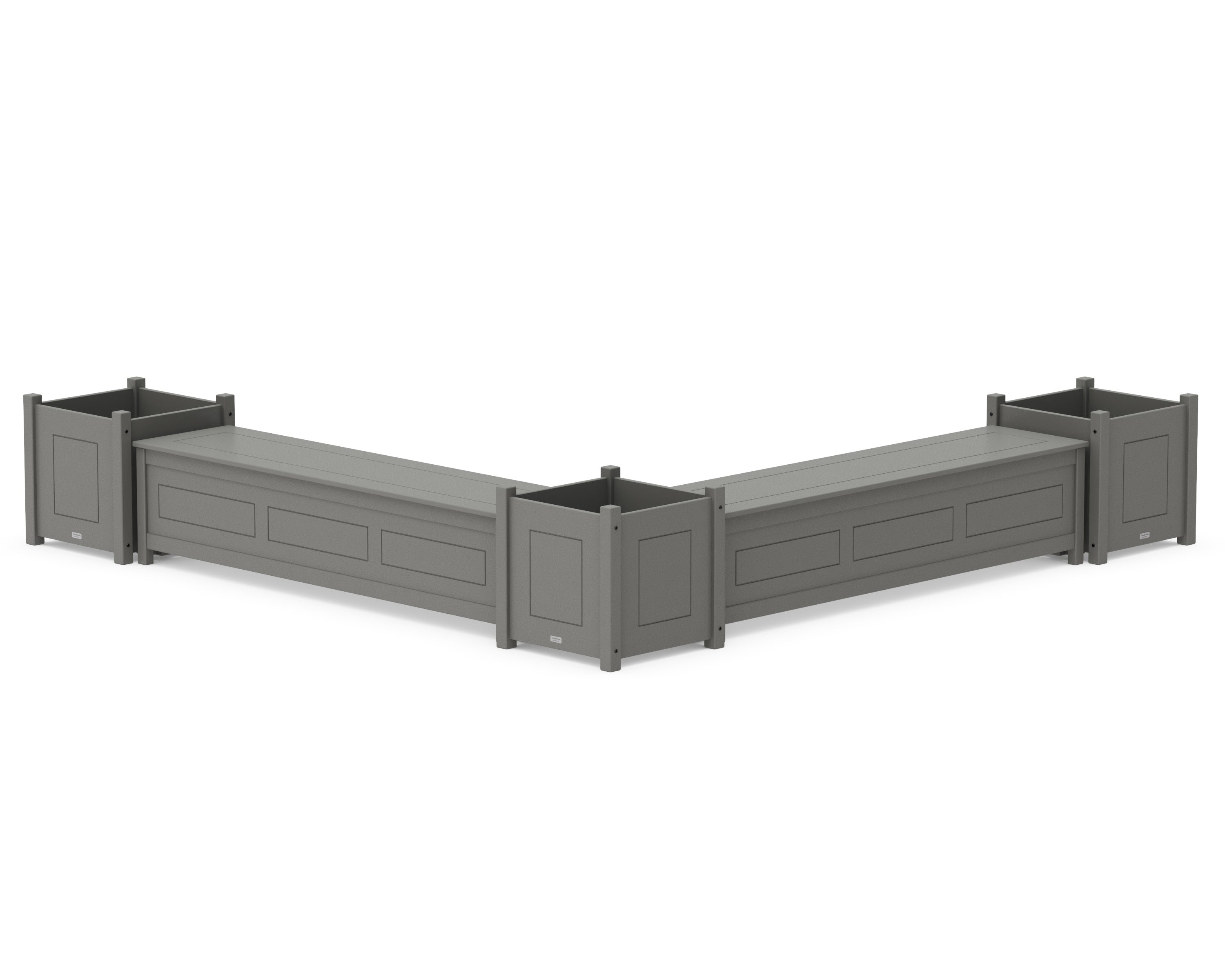 72" Country Living L- Shaped Planter Storage Bench Corner Set- Large