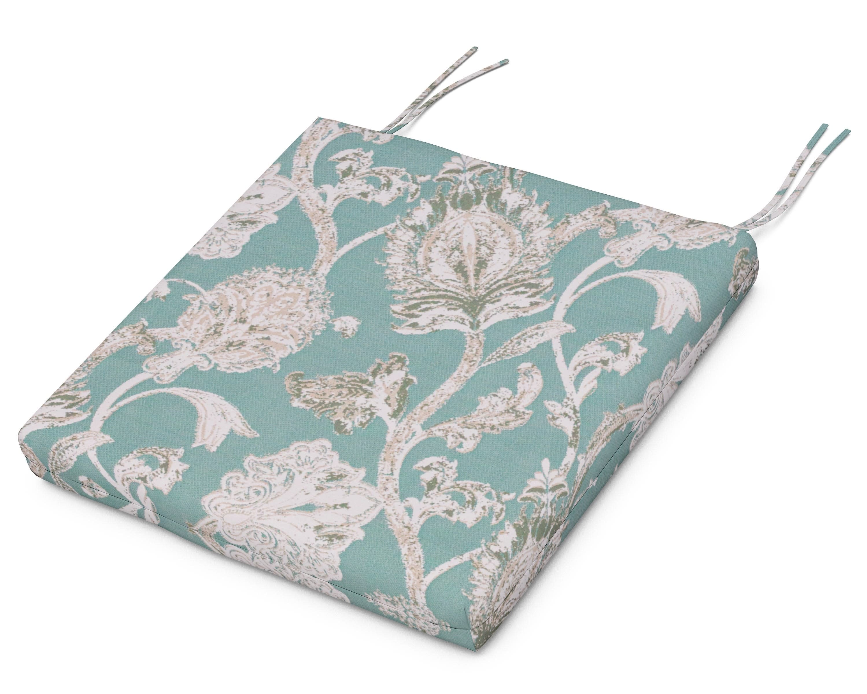 Seat Cushion 17"D x 20.75"W x 2.5"H in Botanical Gardens Spa