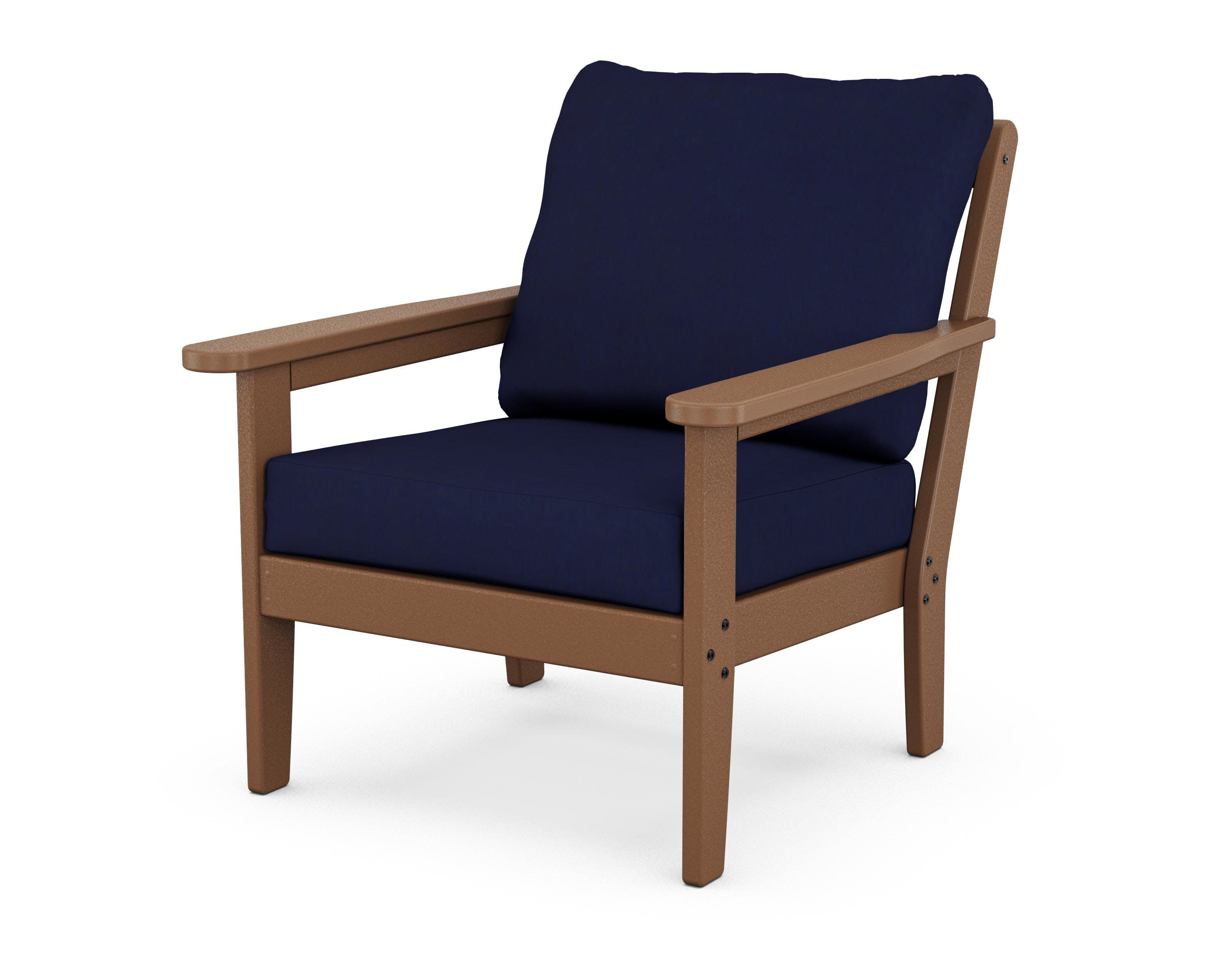 Cottage Deep Seating Chair in Teak / Navy