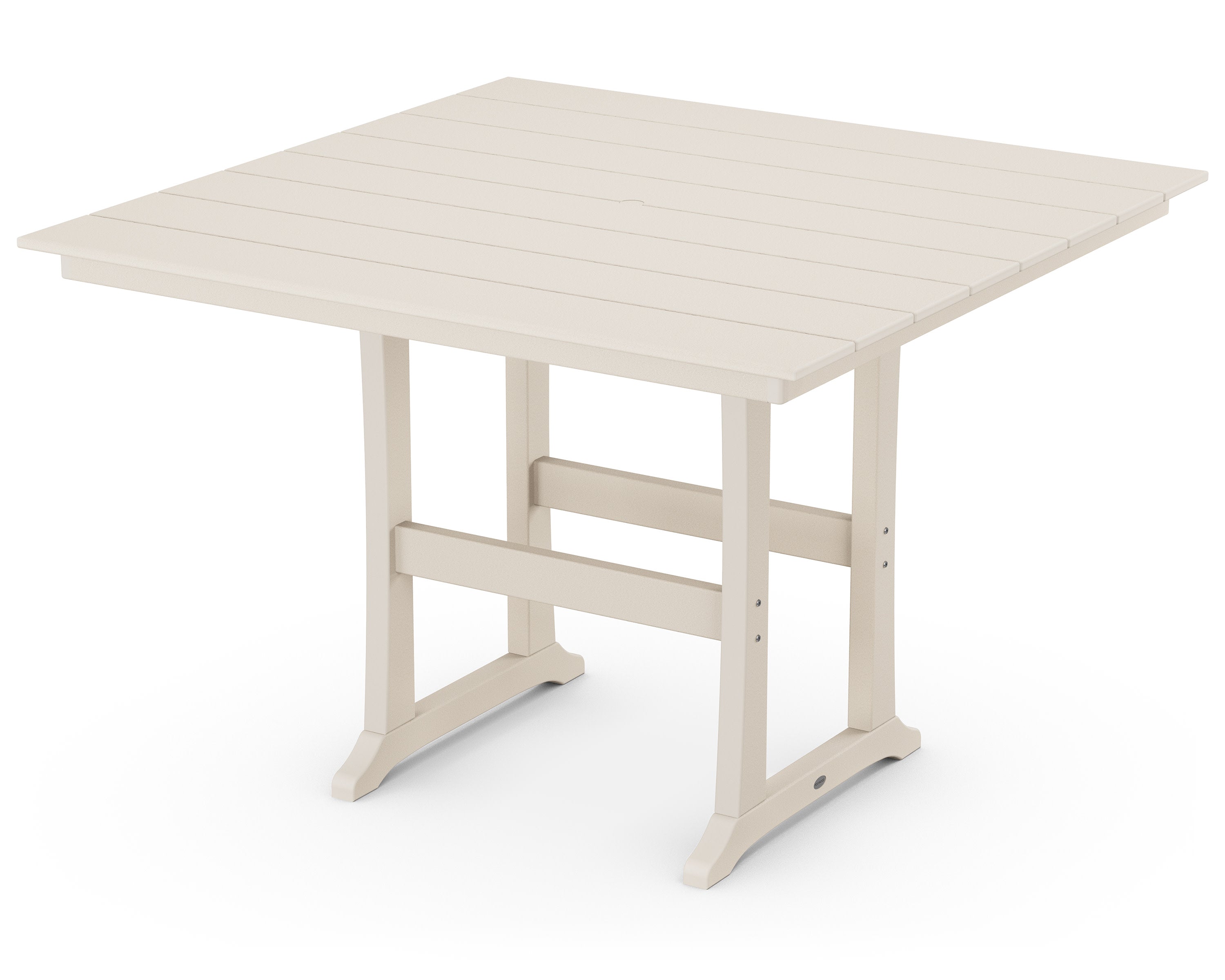 Farmhouse Trestle 59" Bar Table in Sand