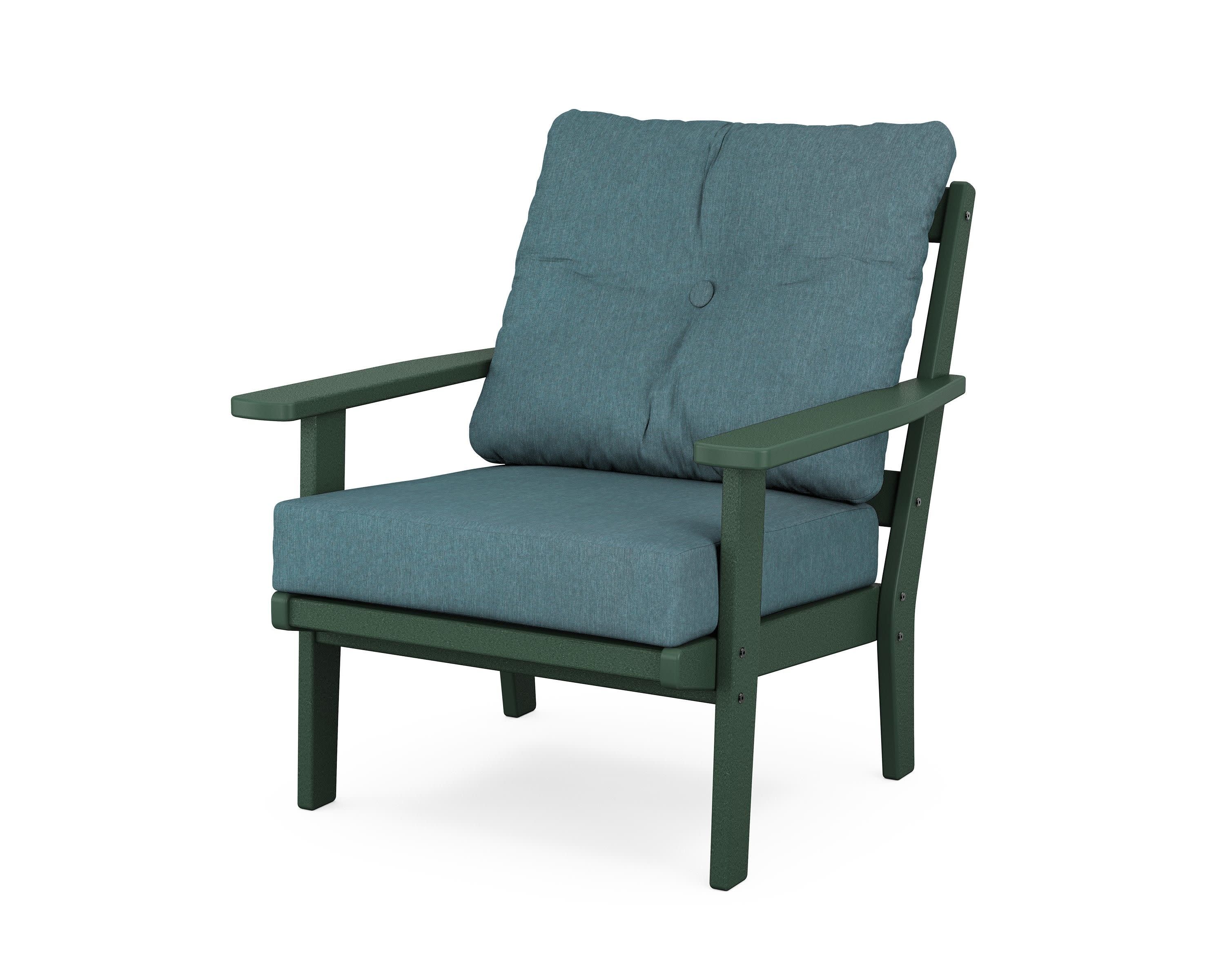 Prairie Deep Seating Chair in Green / Ocean Teal