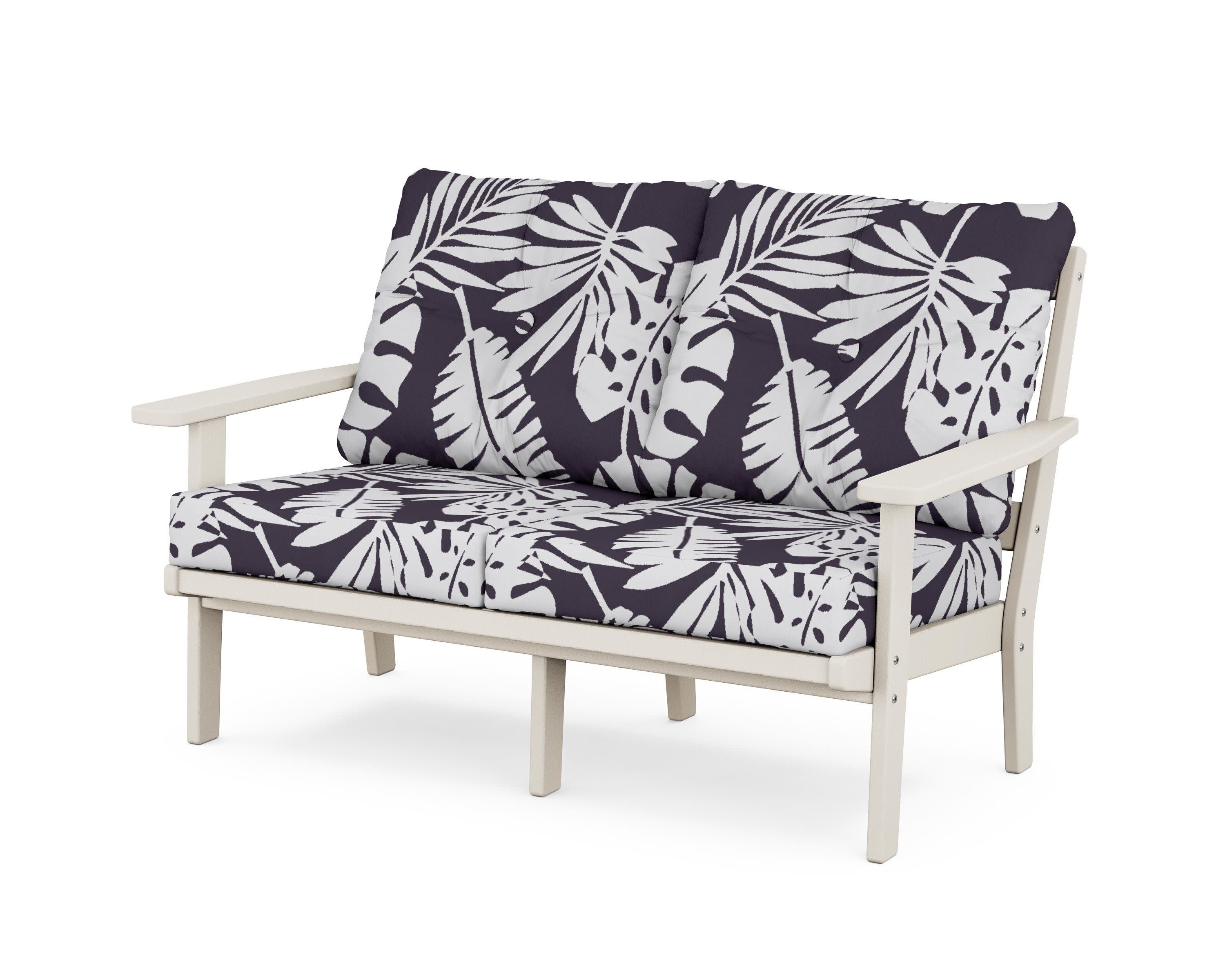 Prairie Deep SeatingLoveseat in Sand / Leaf Navy