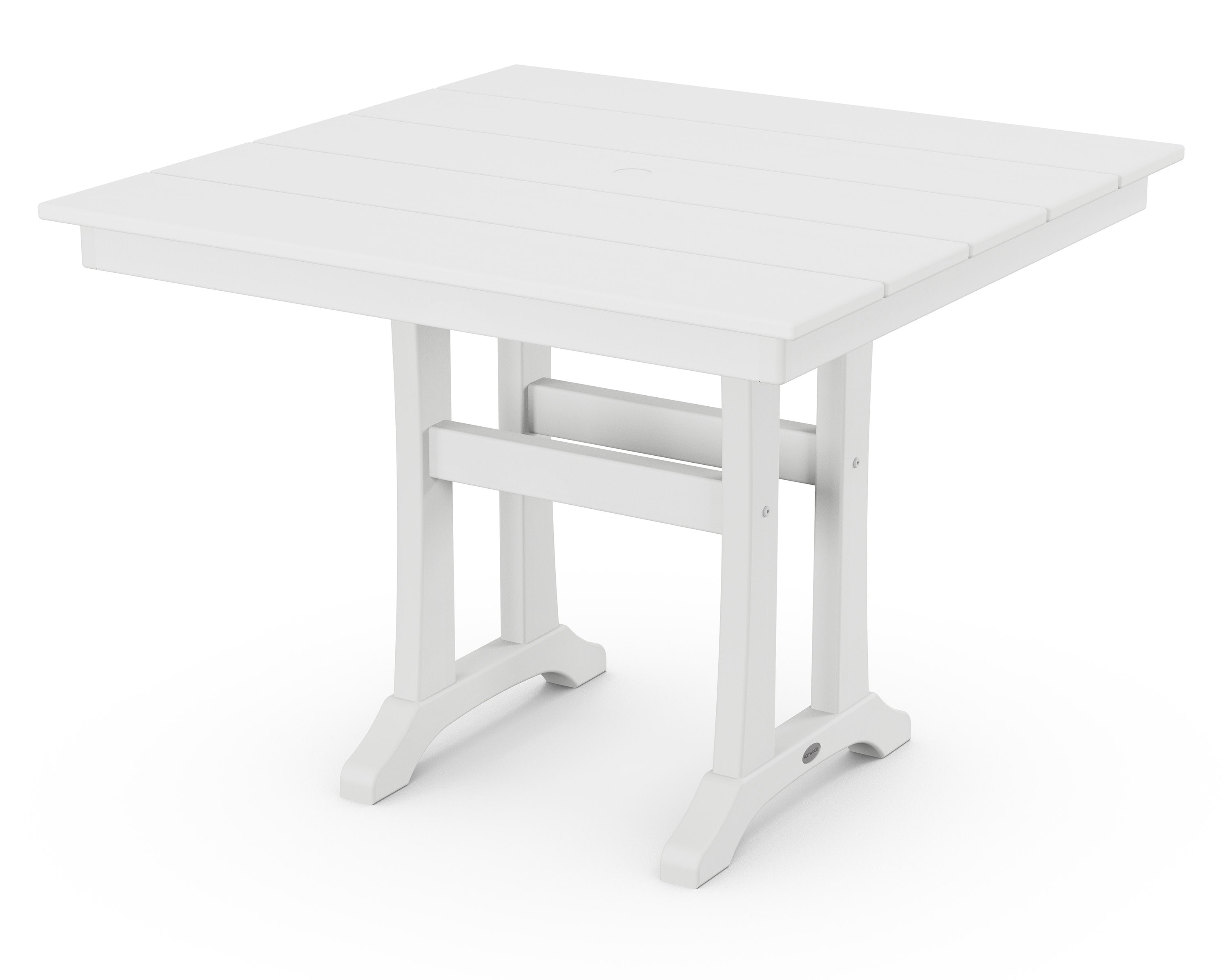 Farmhouse Trestle 37" Dining Table in White