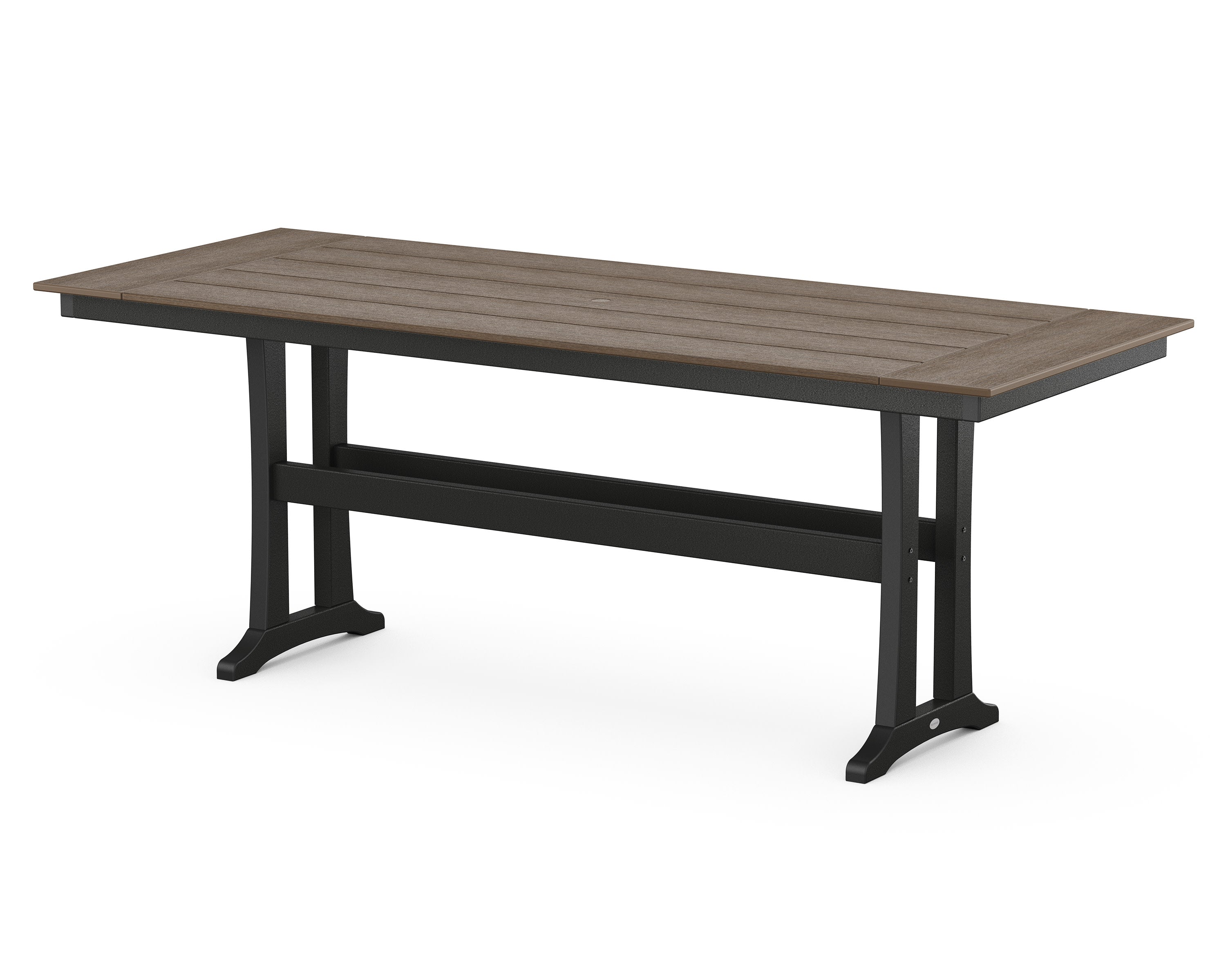 Farmhouse Trestle 38" x 96" Counter Table in Black / Kona