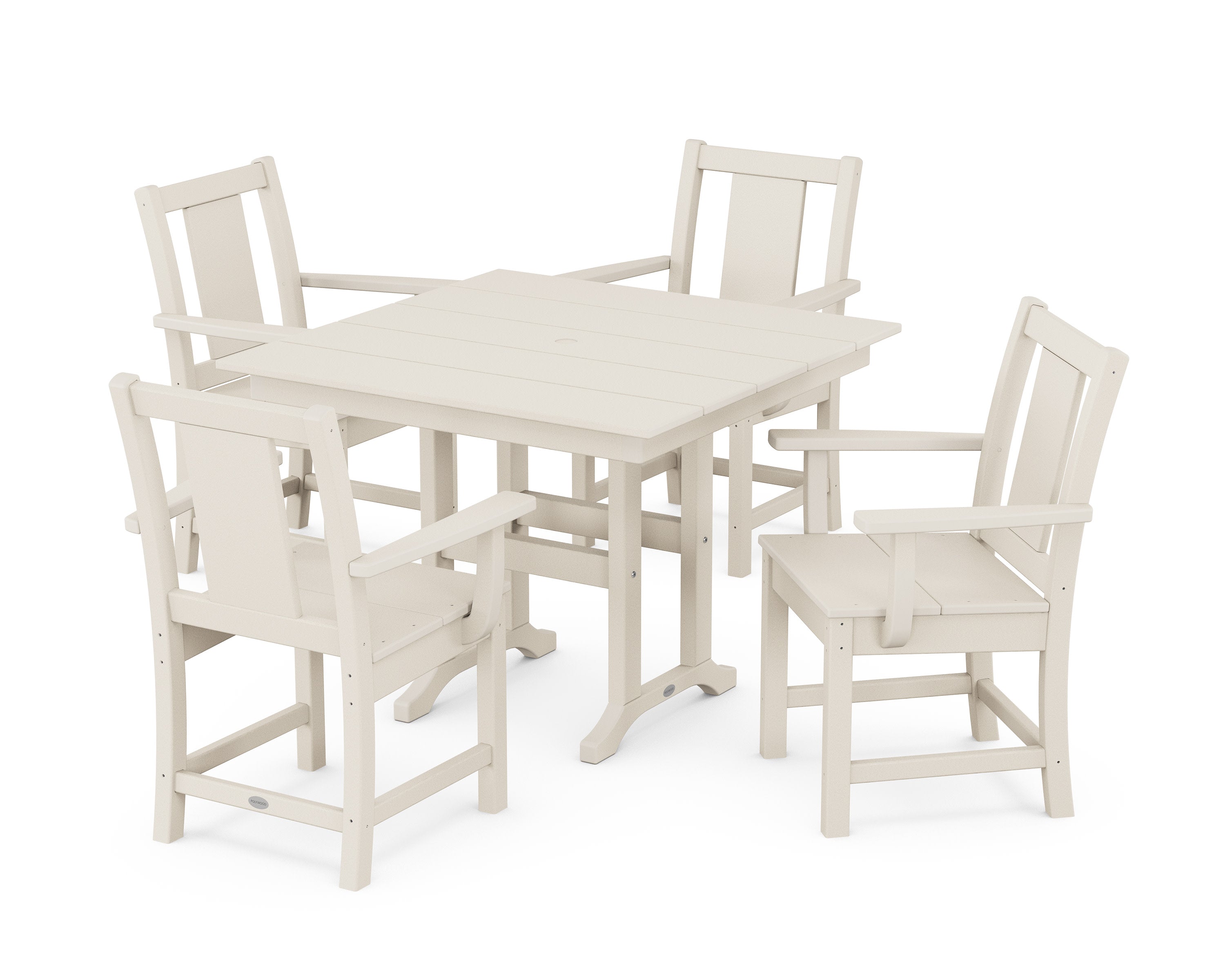 Prairie 5-Piece Farmhouse Dining Set in Sand