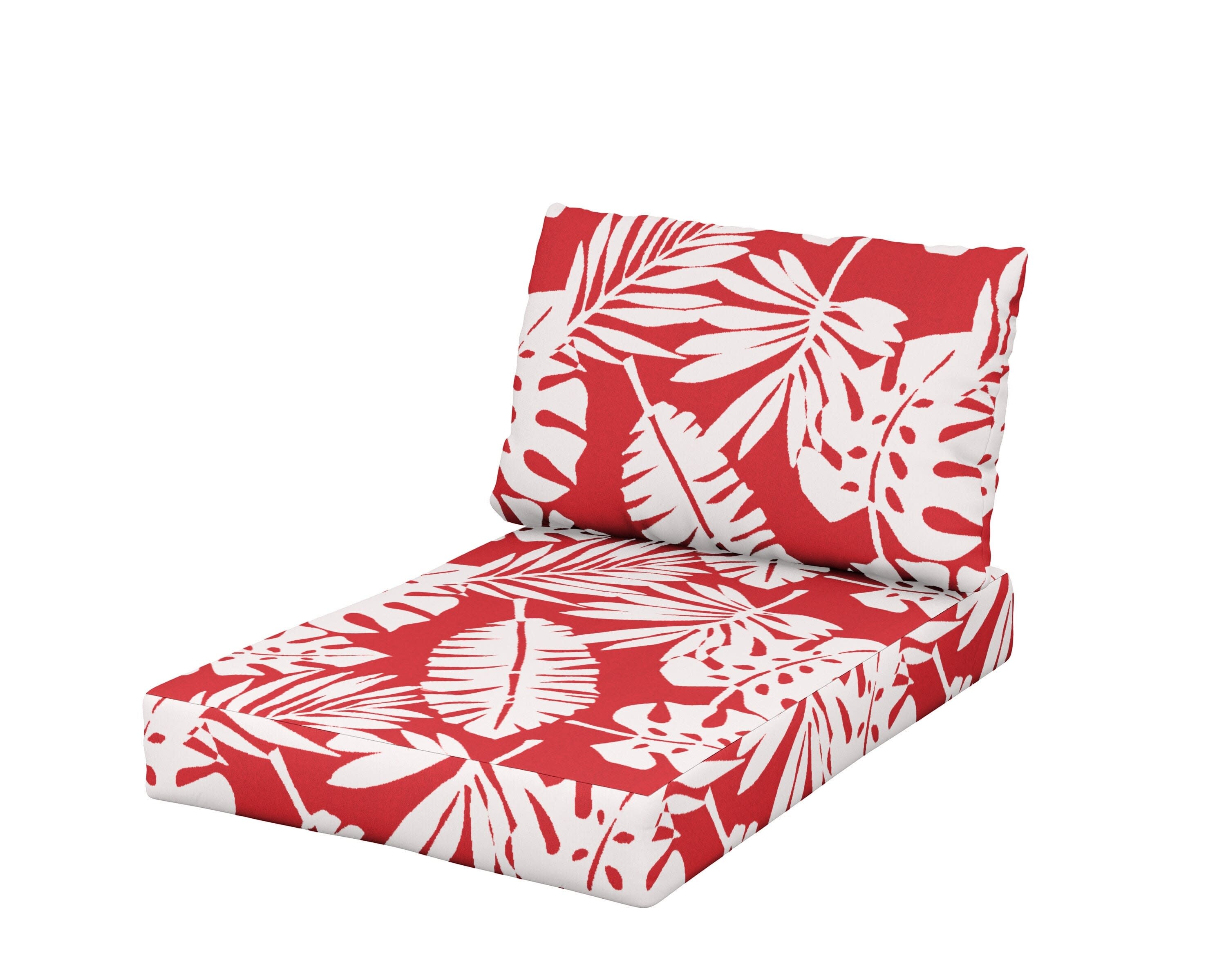 Daybed Swing Seat/Back Cushion in Leaf Crimson