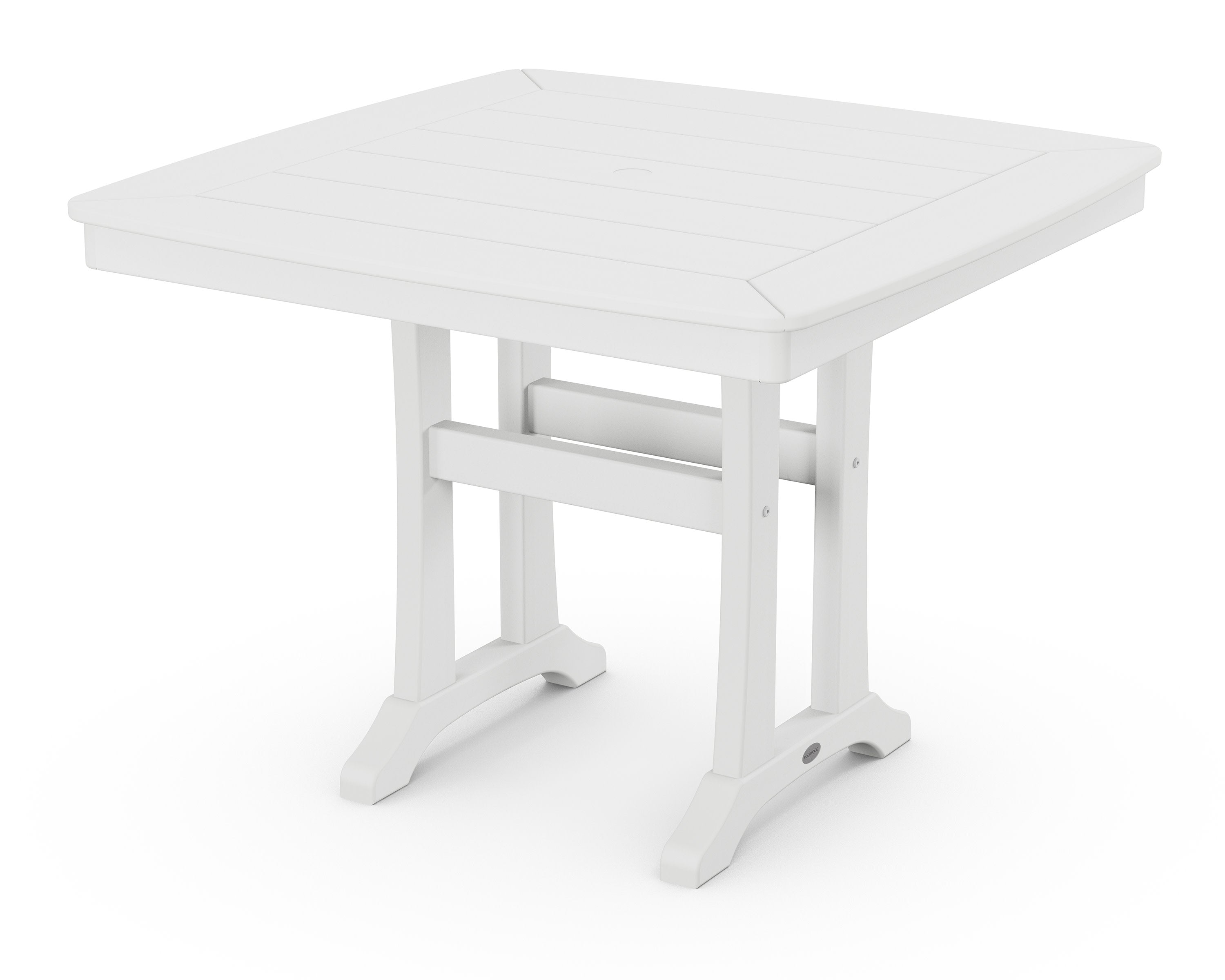 Nautical Trestle 37" Dining Table in White