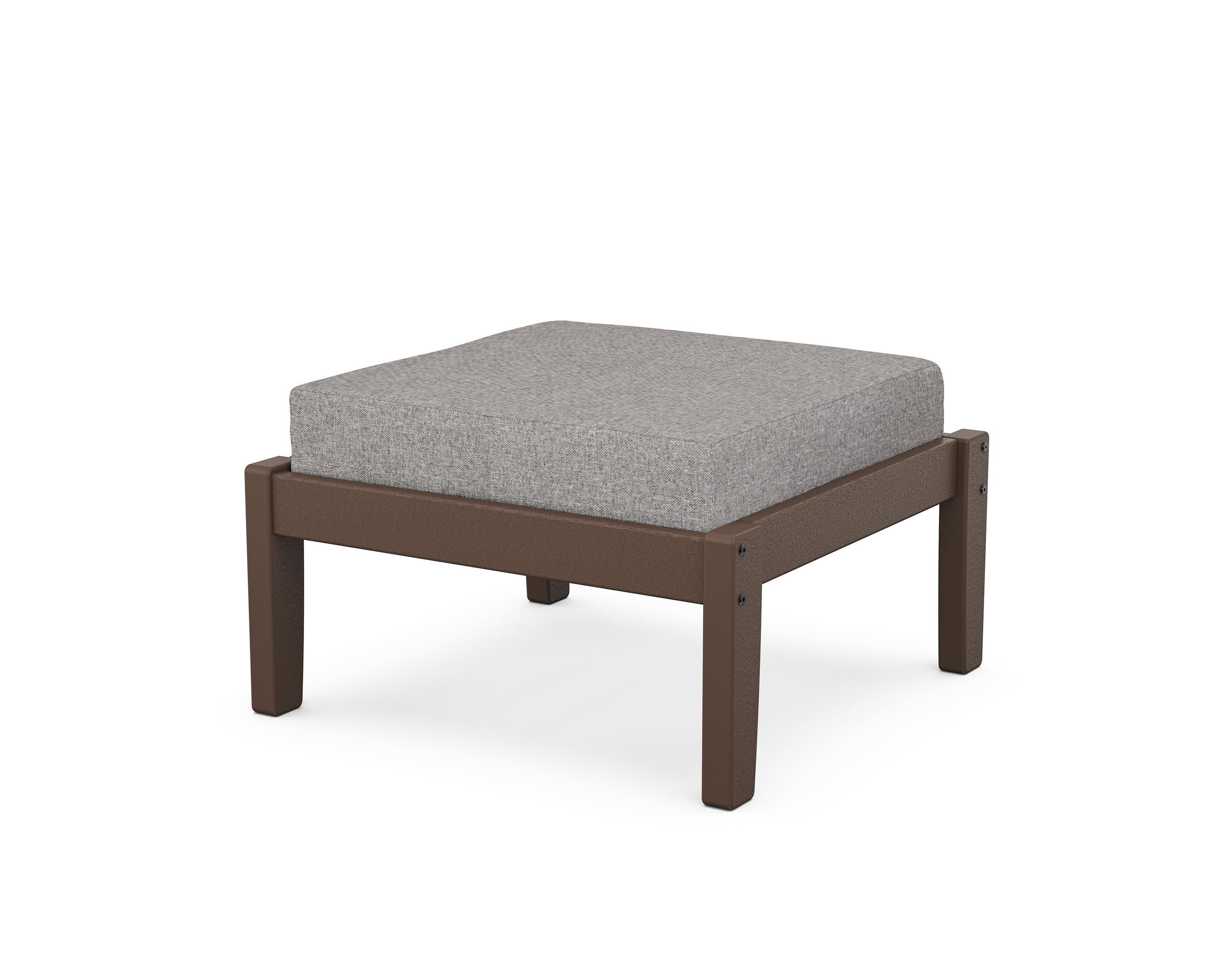 Deep Seating Ottoman in Mahogany / Grey Mist